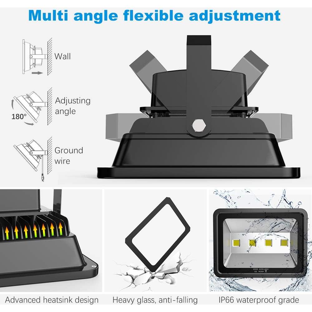 Luz de Inundación LED 200W Southlevy 20000lm IP66 Exterior