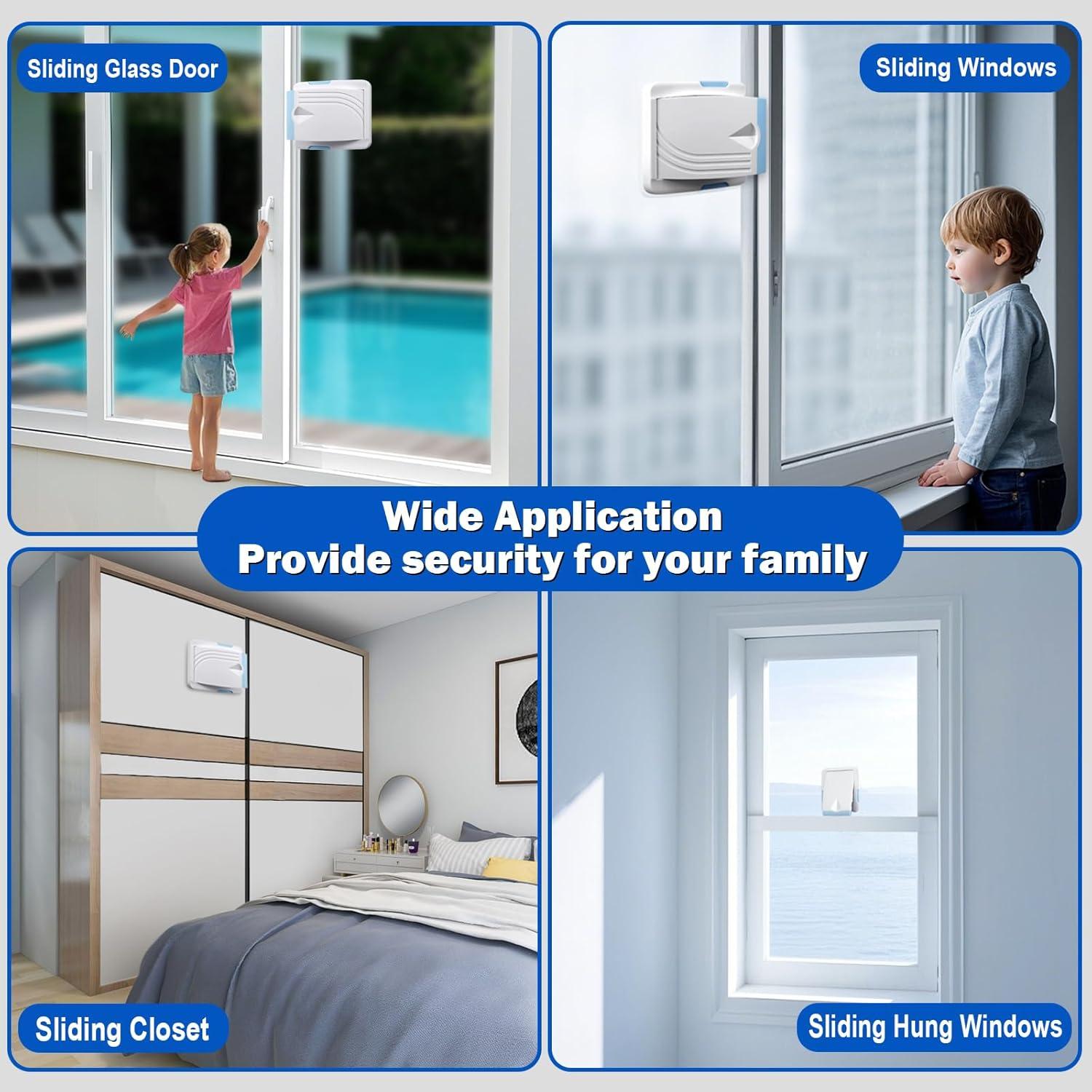 Cerradura de Puerta Deslizante STERGDE 2 Unidades Azul