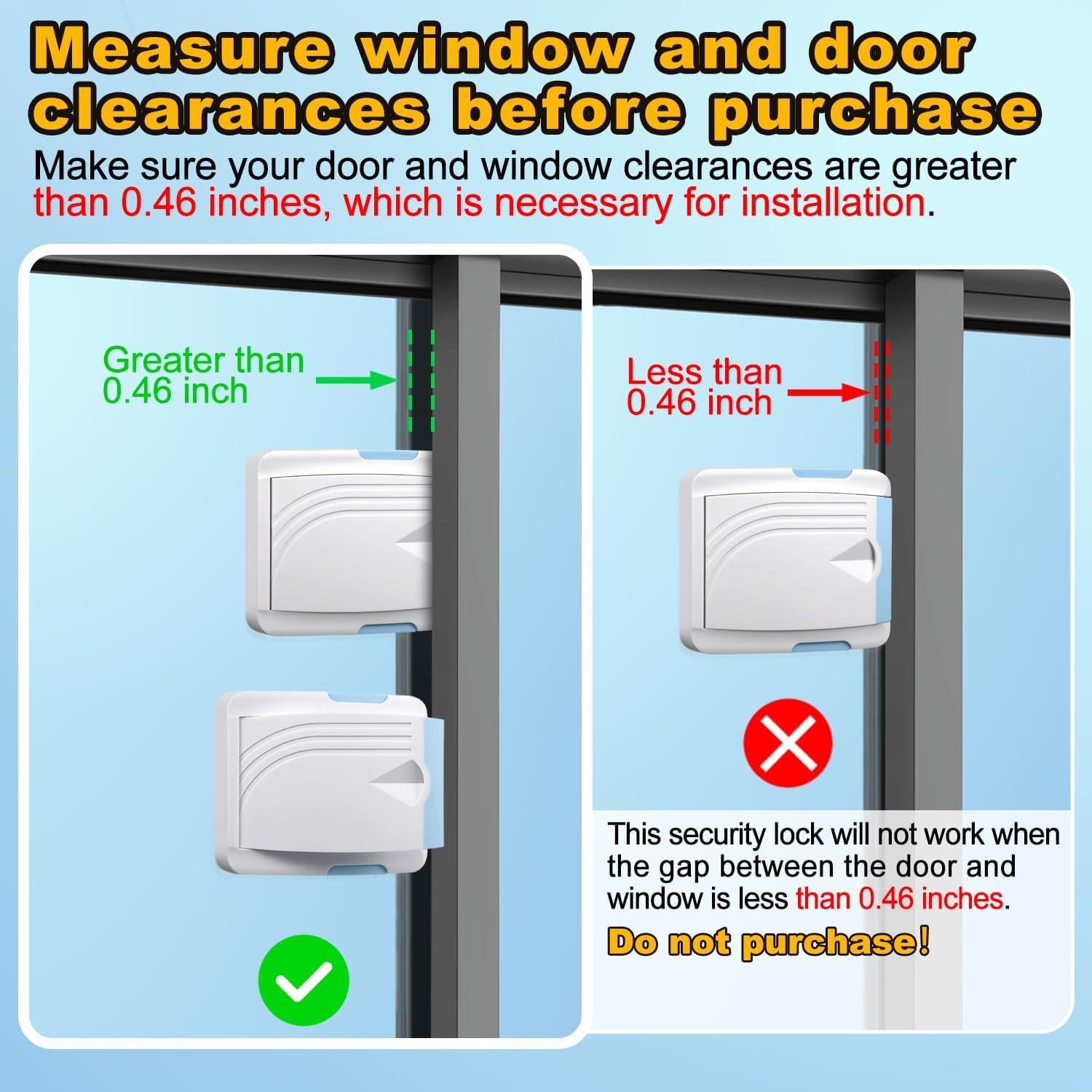 Cerradura de Puerta Deslizante STERGDE 2 Unidades Azul