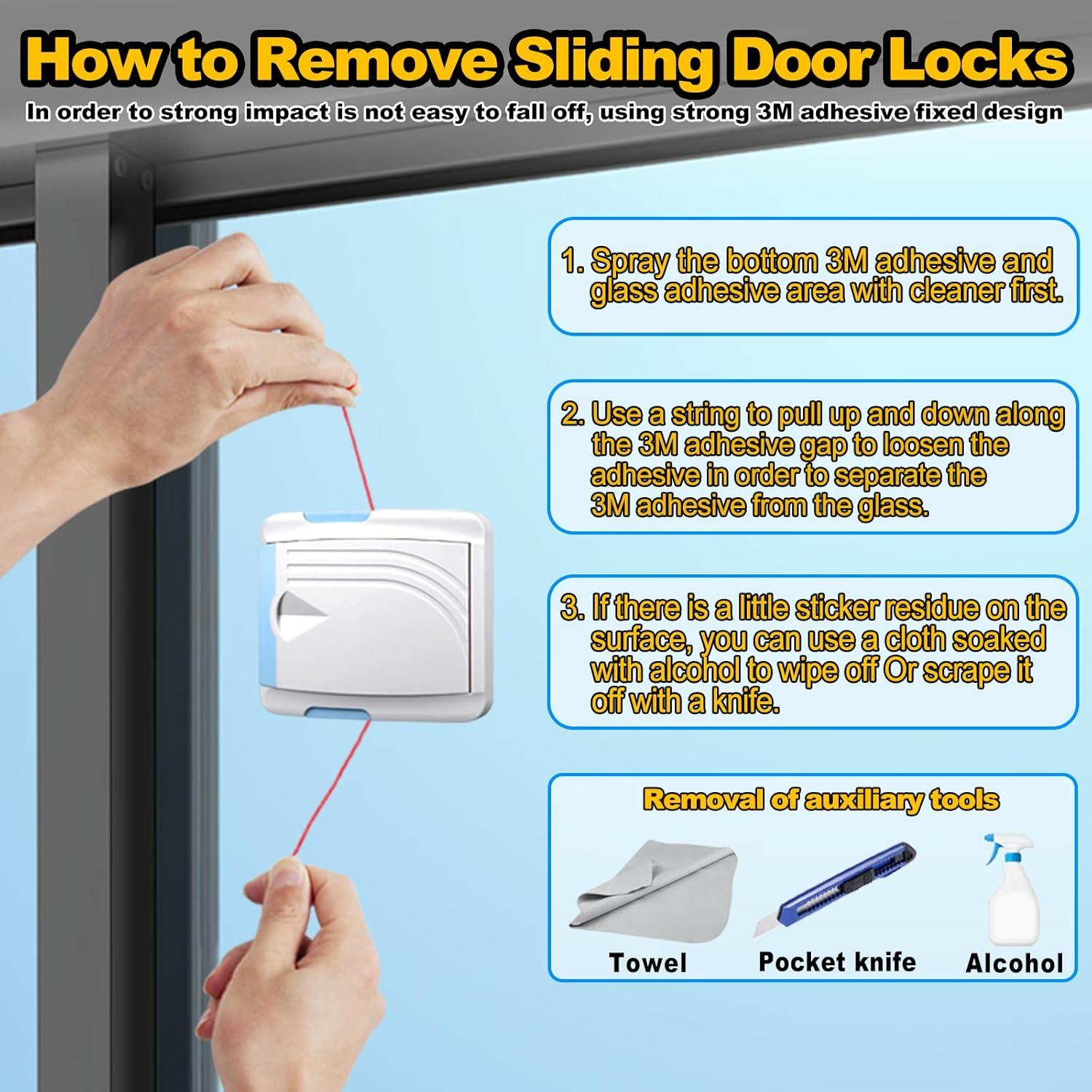 Cerradura de Puerta Deslizante STERGDE 2 Unidades Azul