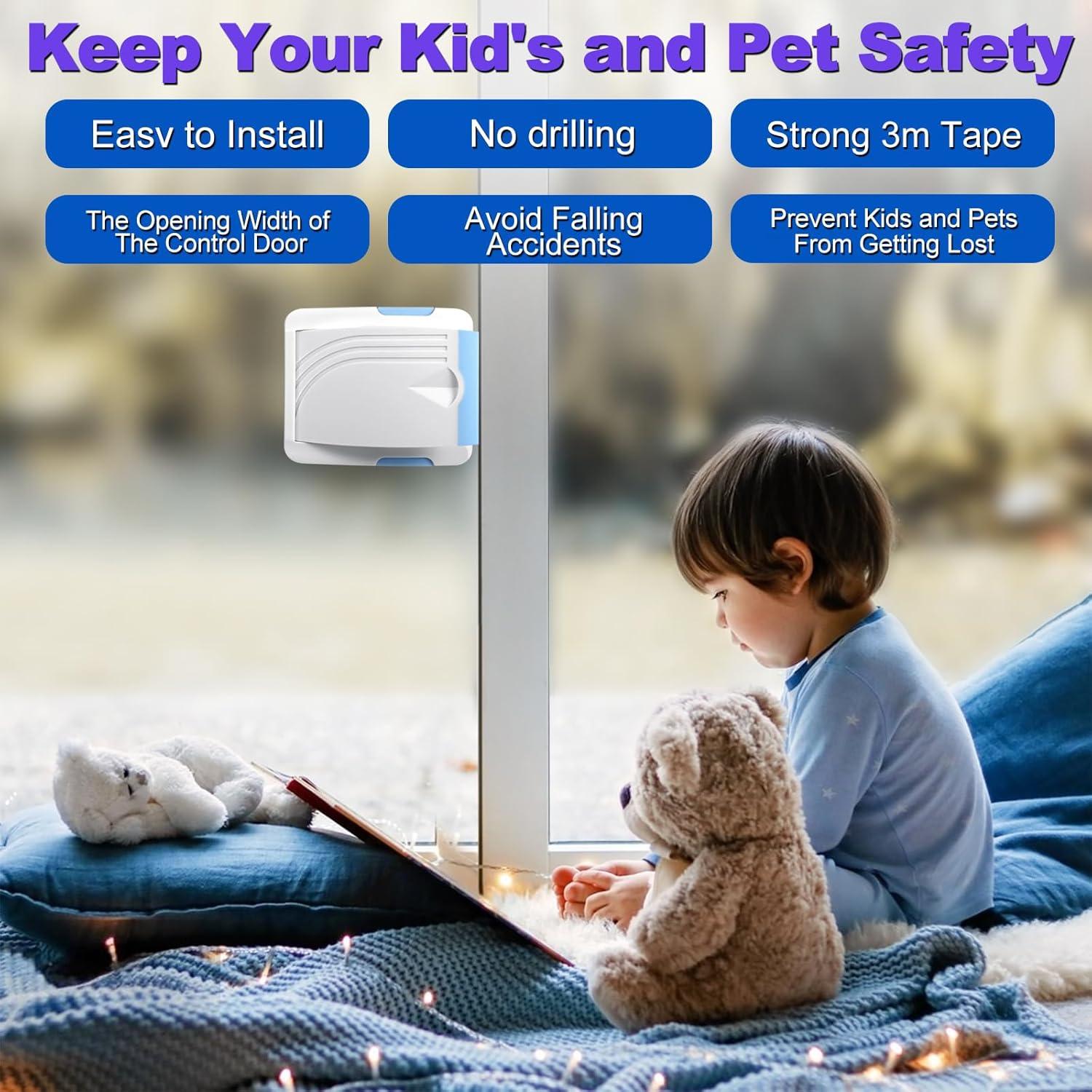 Cerradura de Puerta Deslizante STERGDE 2 Unidades Azul