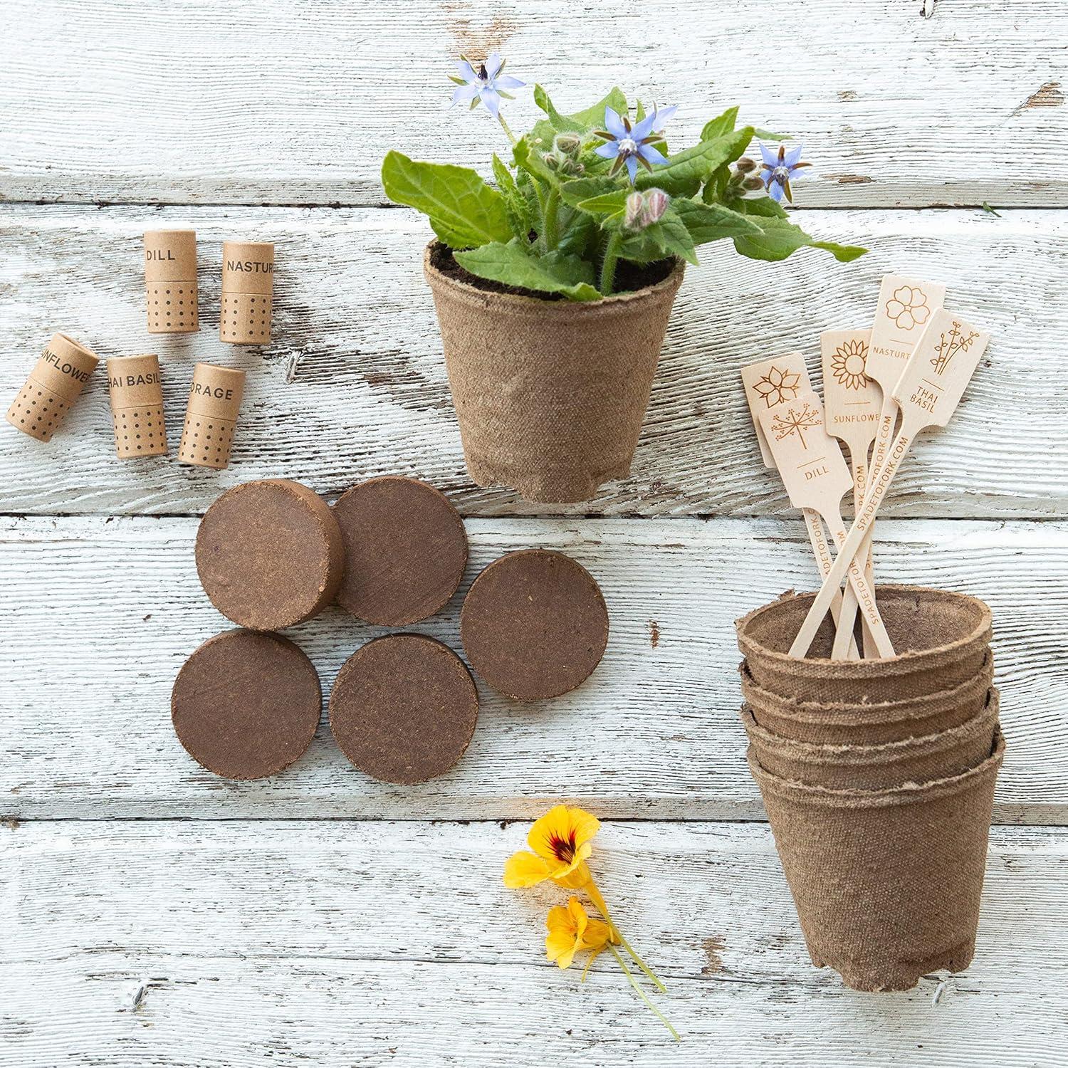 Kit de Jardín de Flores Comestibles Spade To Fork - 23 Piezas