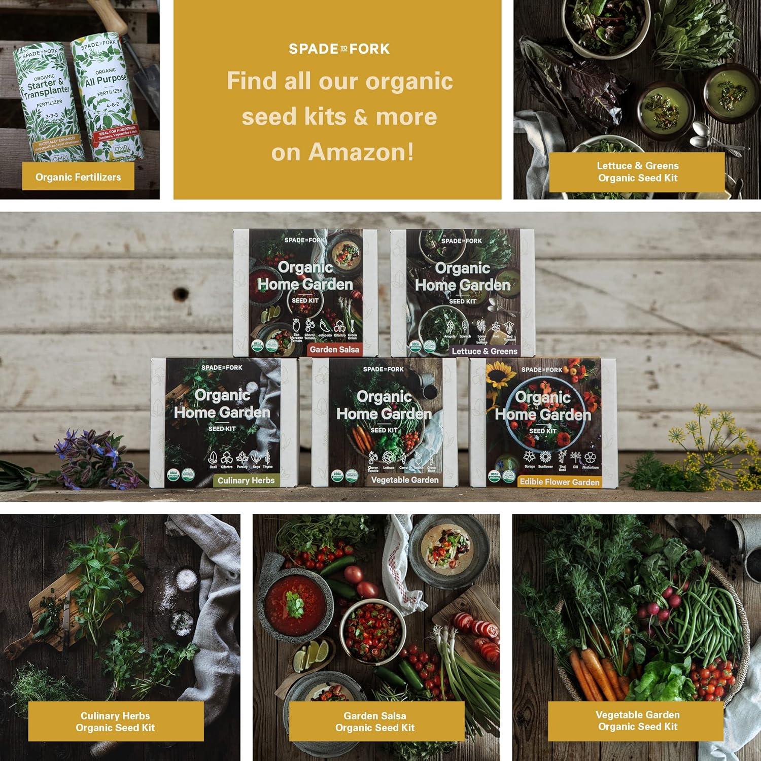 Kit de Jardín de Flores Comestibles Spade To Fork - 23 Piezas