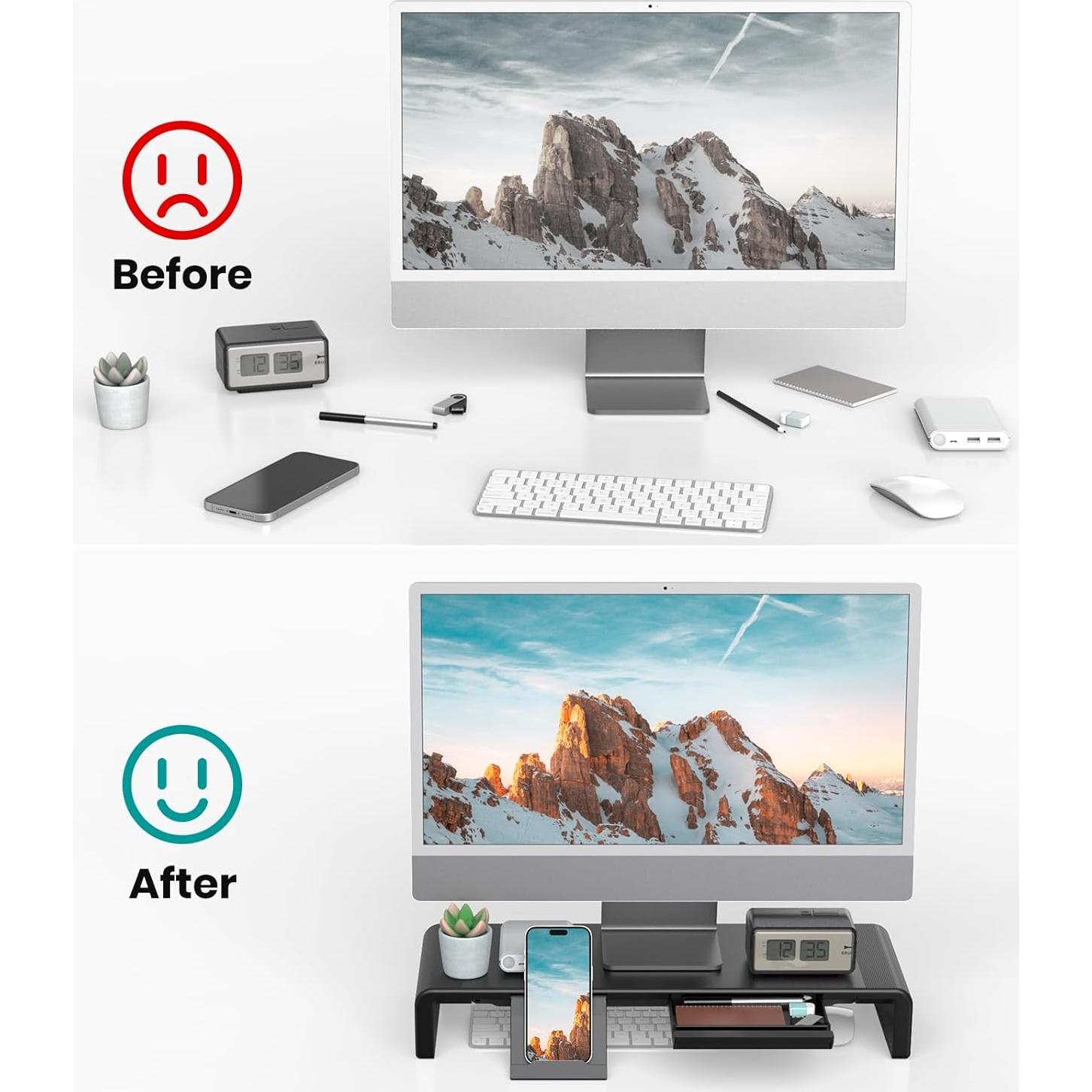 Soporte para Monitor Ergonómico Klearlook Ajustable Negro