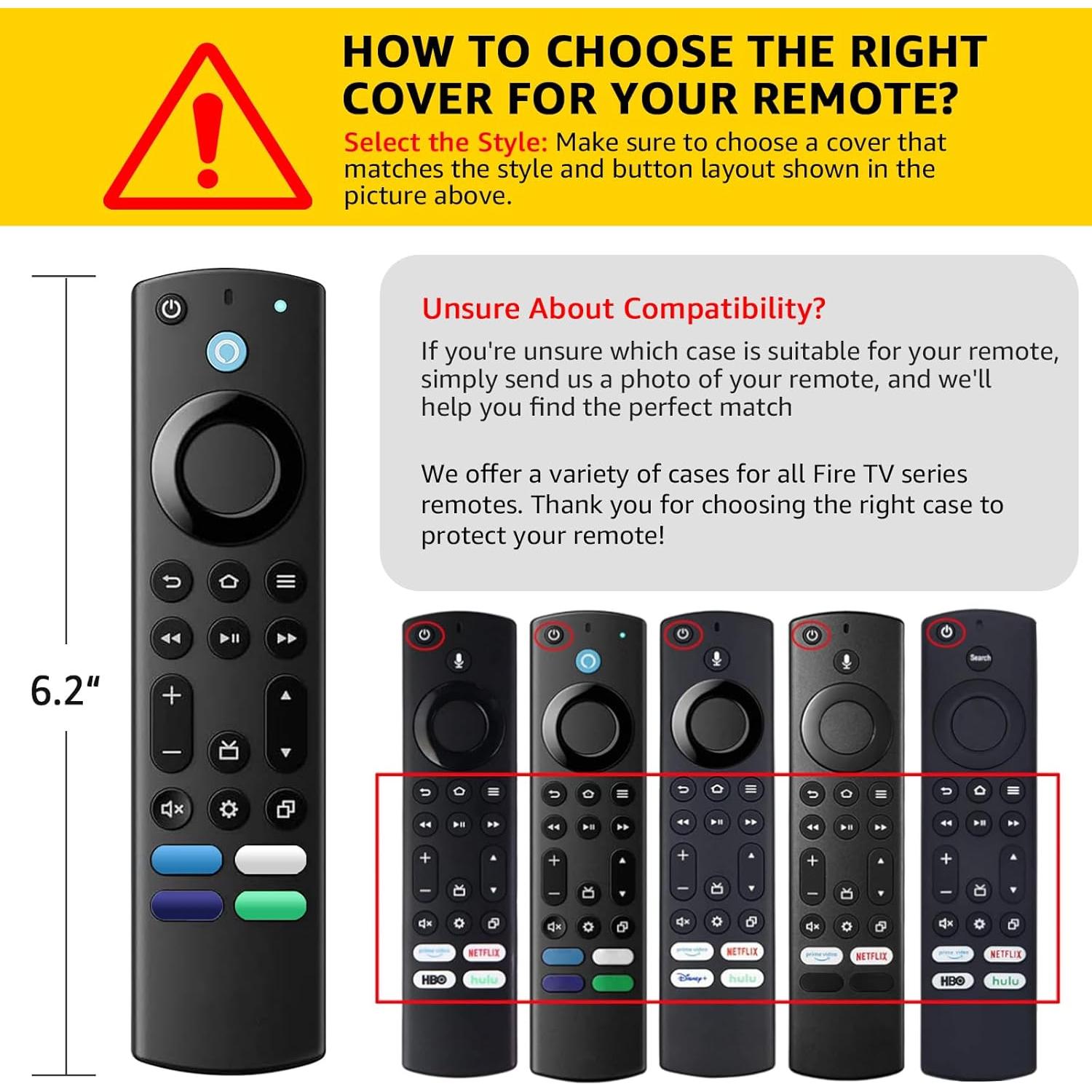 Funda de Silicona Brillante OneBom para Control Remoto Fire TV