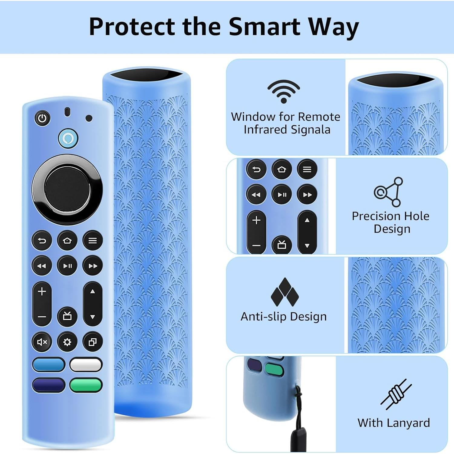 Funda de Silicona Brillante OneBom para Control Remoto Fire TV