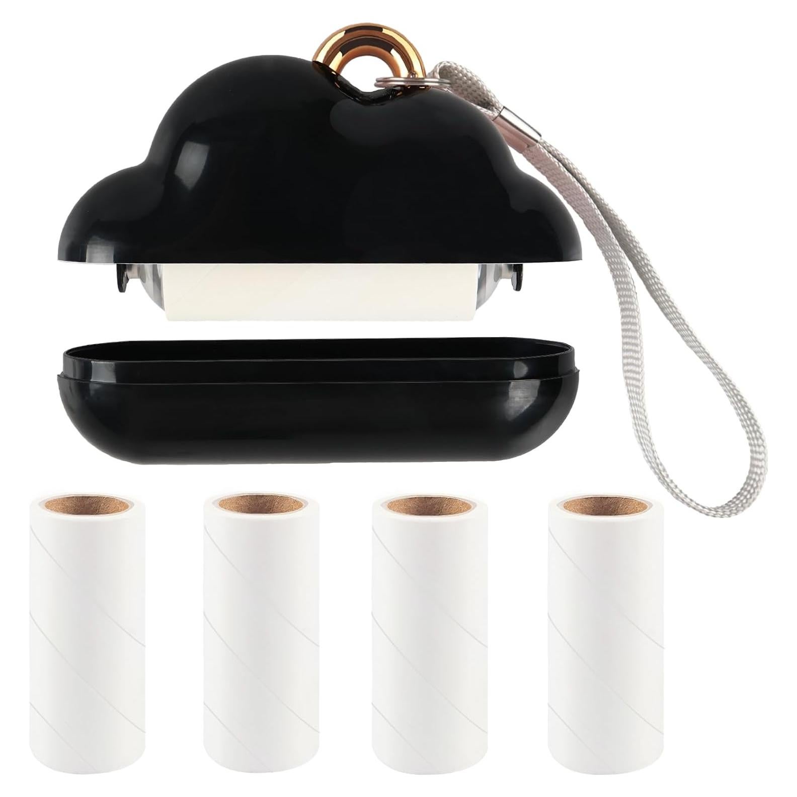 Rodillo de Pelusa Mini Reutilizable Nube 150 Hojas Negro