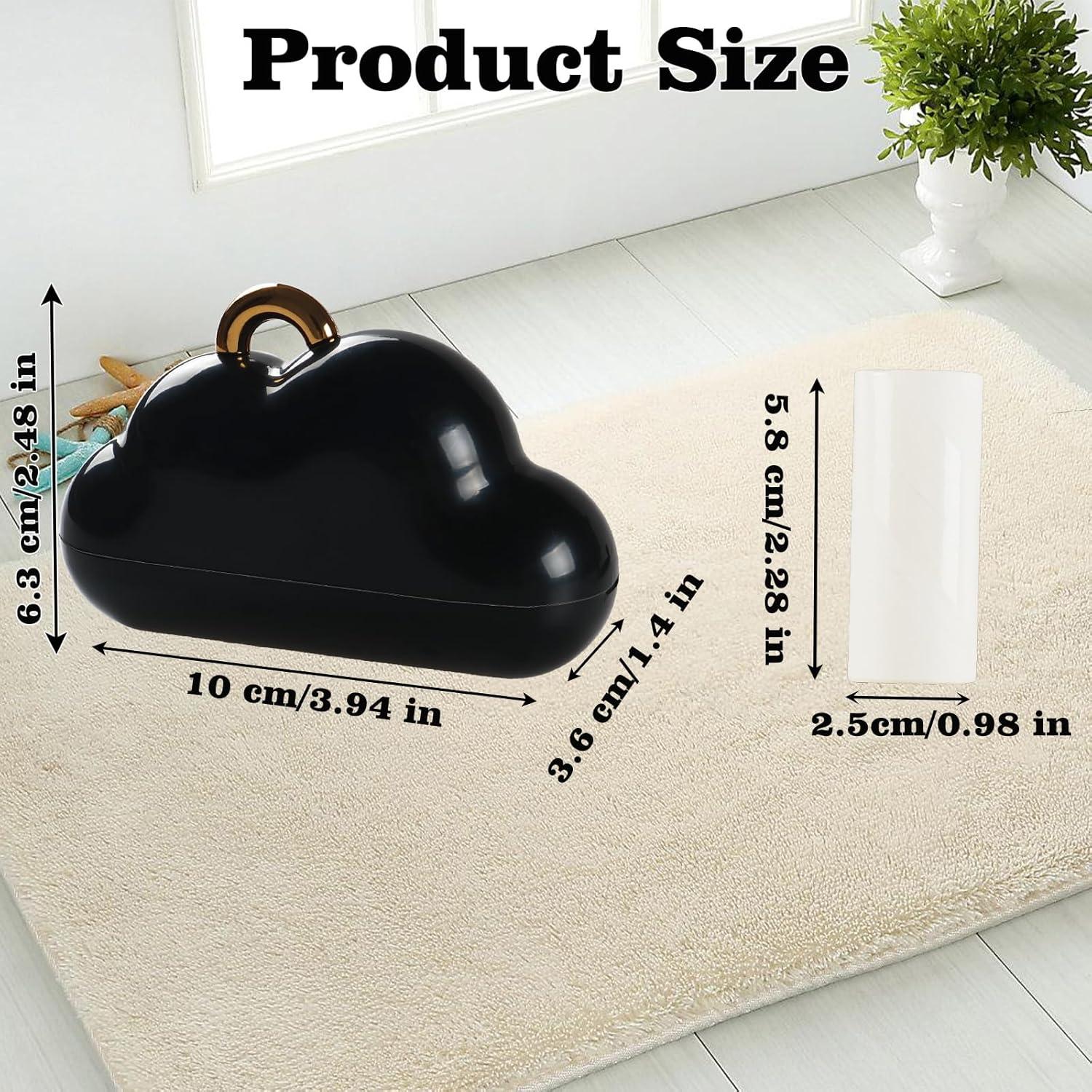 Rodillo de Pelusa Mini Reutilizable Nube 150 Hojas Negro