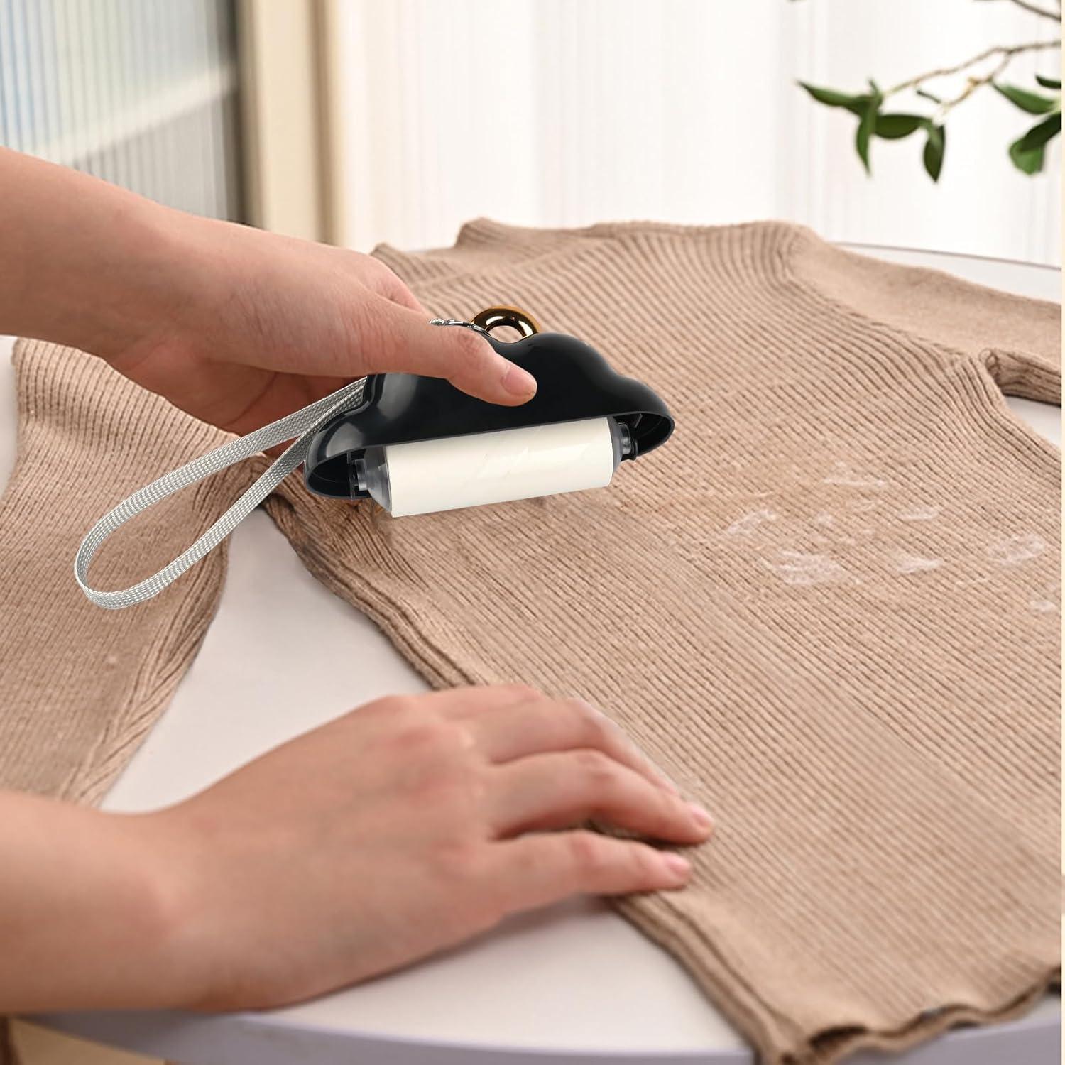 Rodillo de Pelusa Mini Reutilizable Nube 150 Hojas Negro