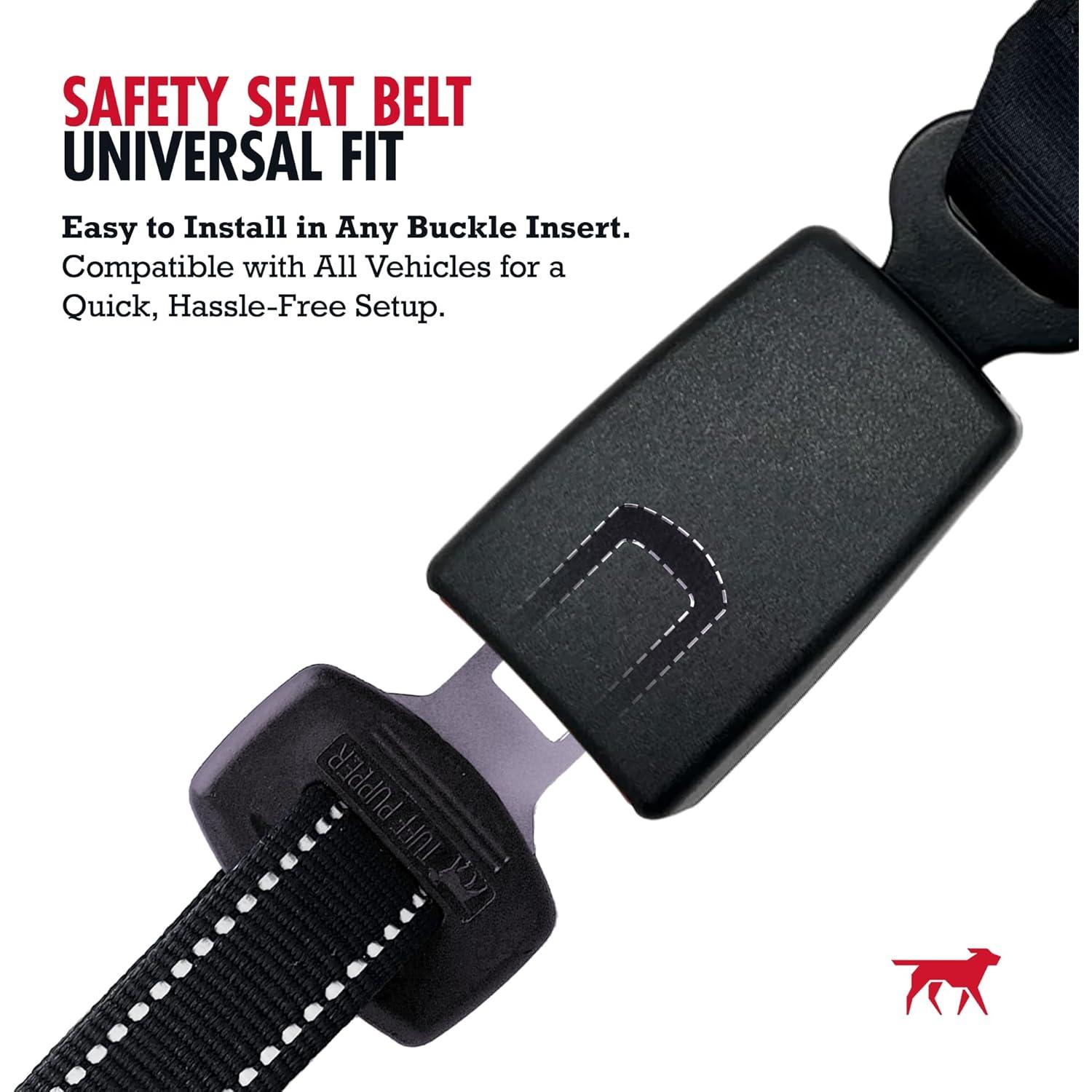 Cinturón de Seguridad para Perros Tuff Pupper Ajustable Negro