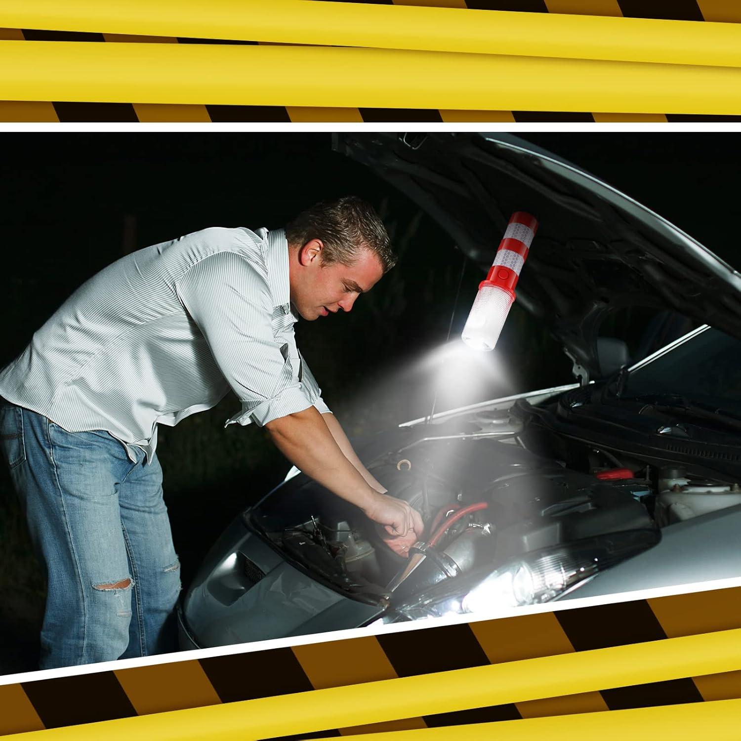 Riakrum Flares LED de Emergencia 2 Pcs Luz Roja Estroboscópica