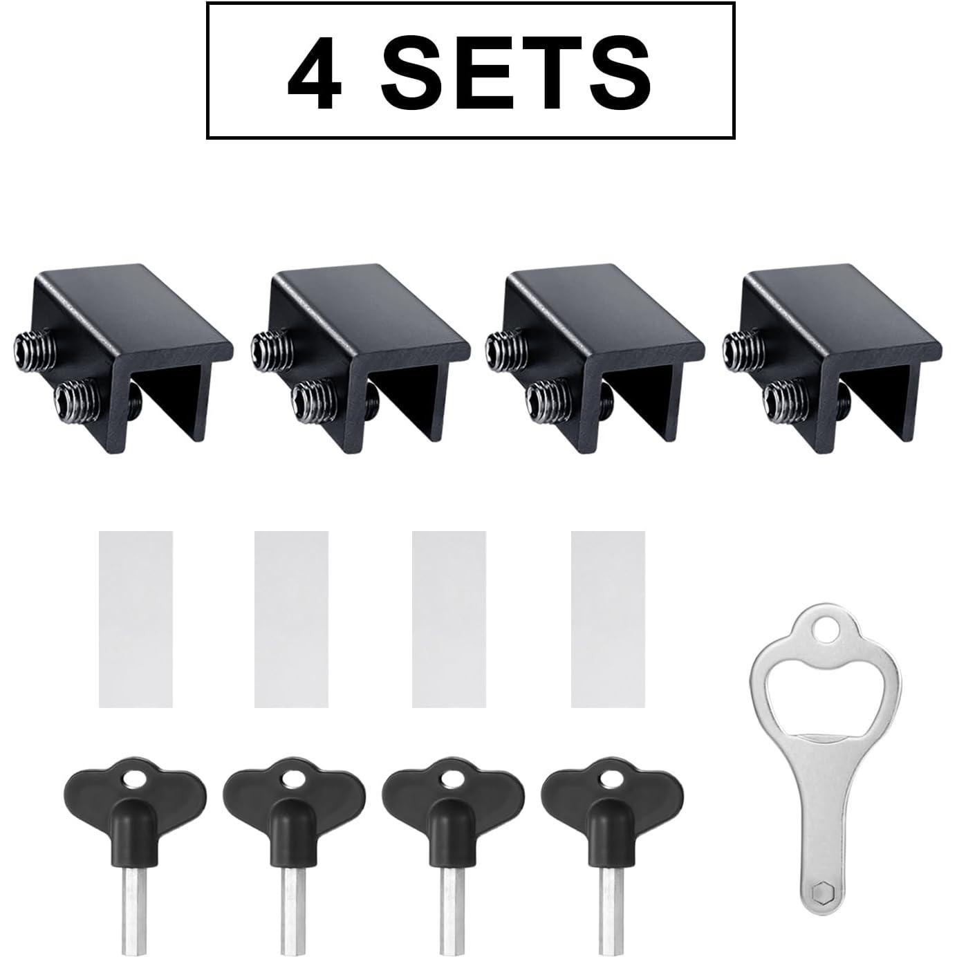 Cerraduras de Ventana ZRFCXE - Paquete de 4, Seguridad Ajustable