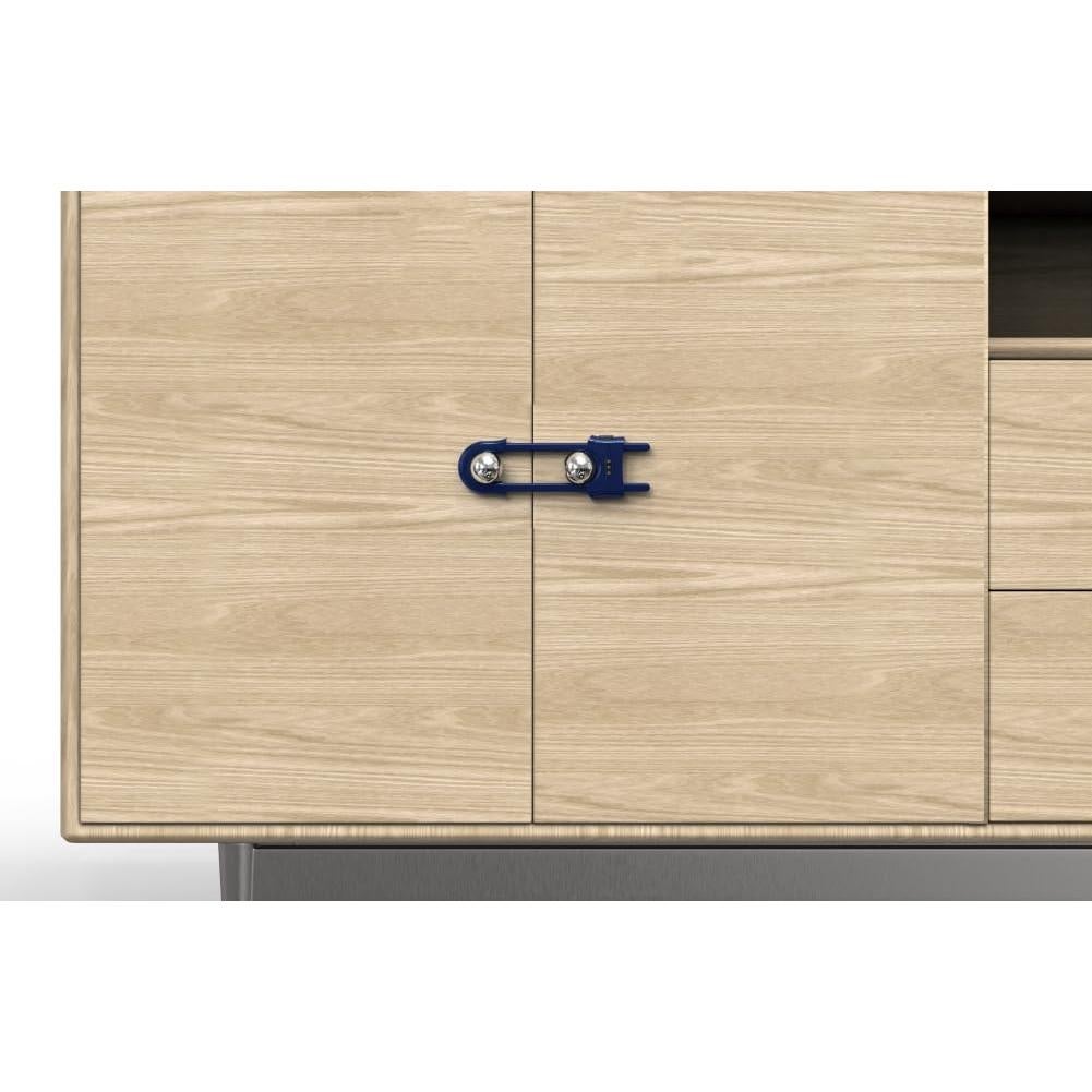 4 Cerraduras de Armario Deslizantes a Prueba de Niños ABS Azul