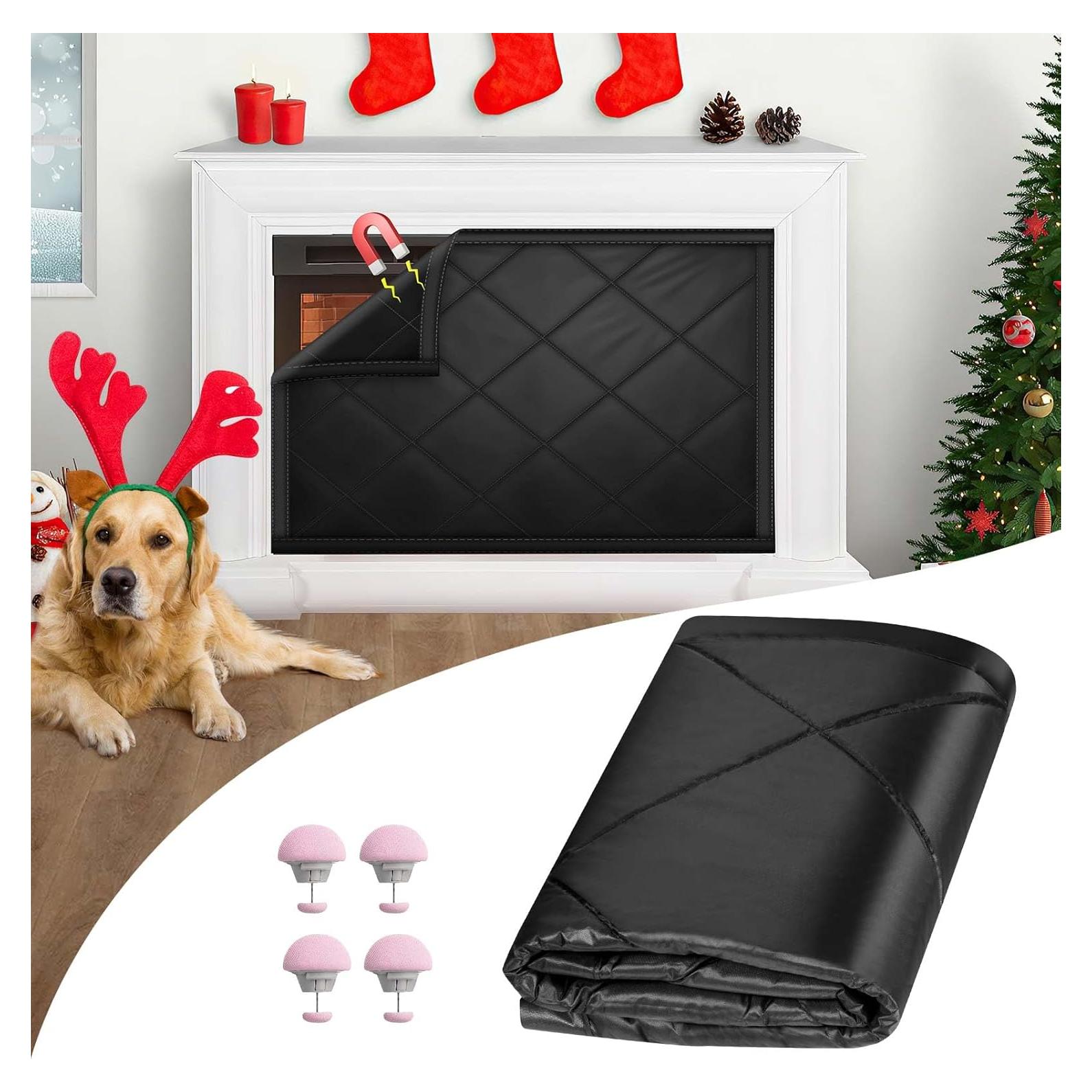 Cubierta Magnética para Chimenea CADARA 83x74 cm Negra