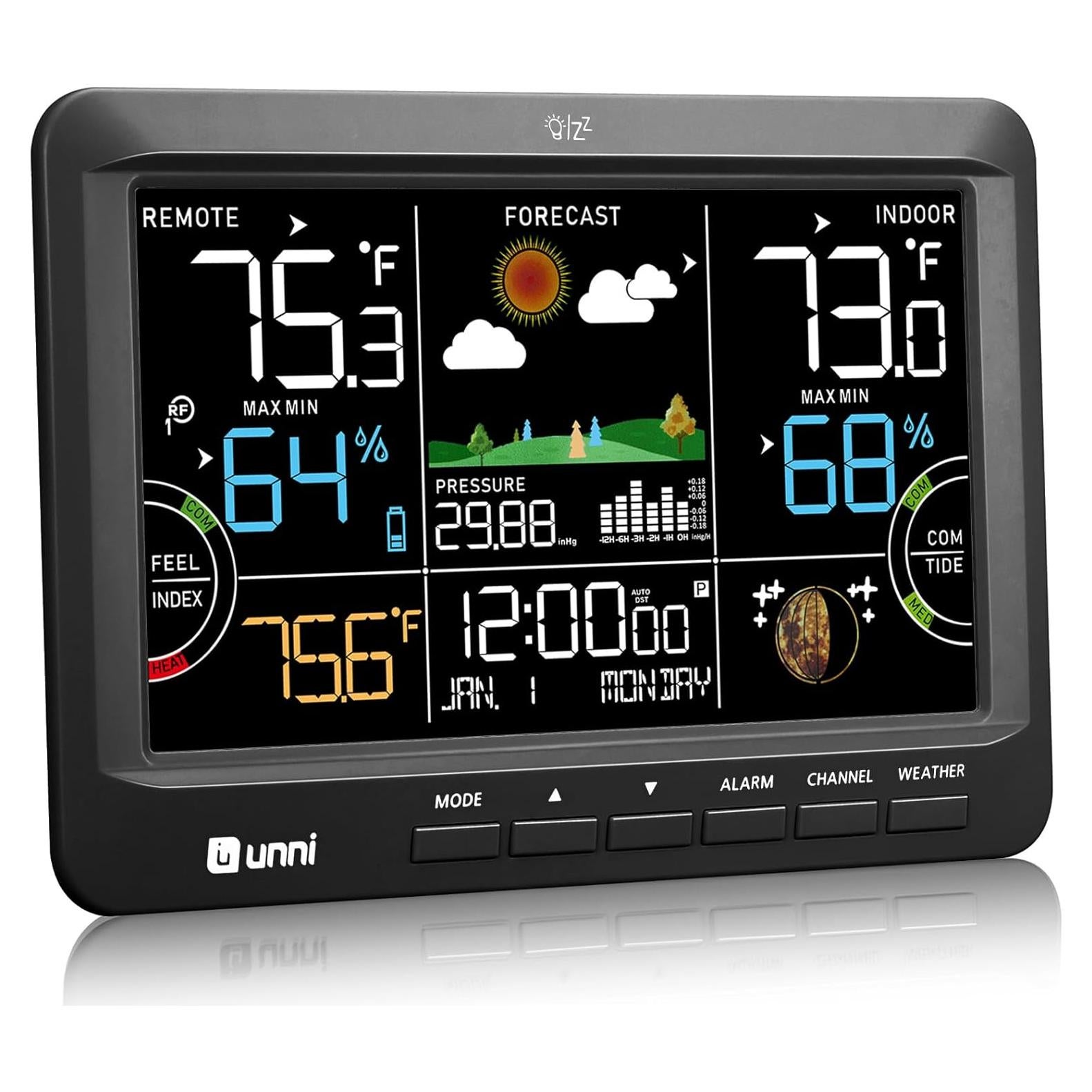 Estación Meteorológica Inalámbrica U UNNI Termómetro Interior Exterior