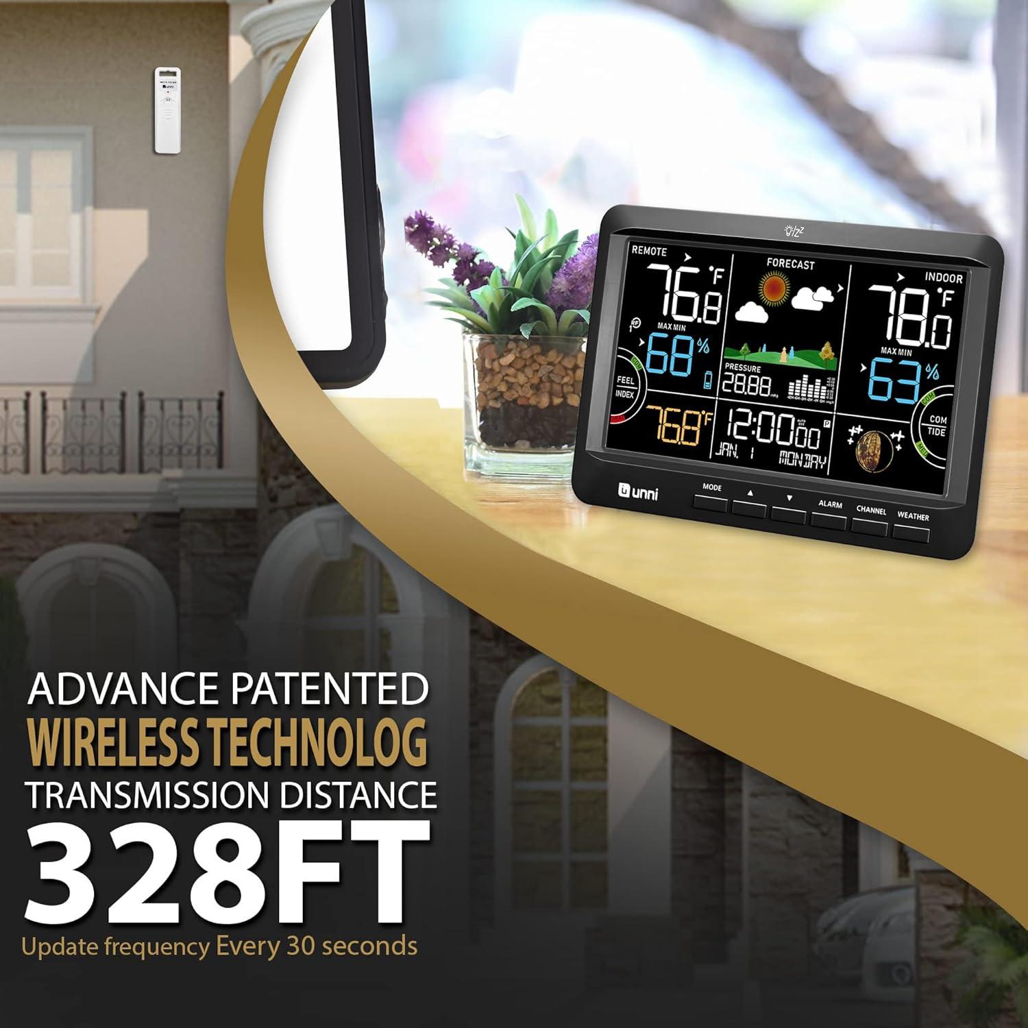 Estación Meteorológica Inalámbrica U UNNI Termómetro Interior Exterior