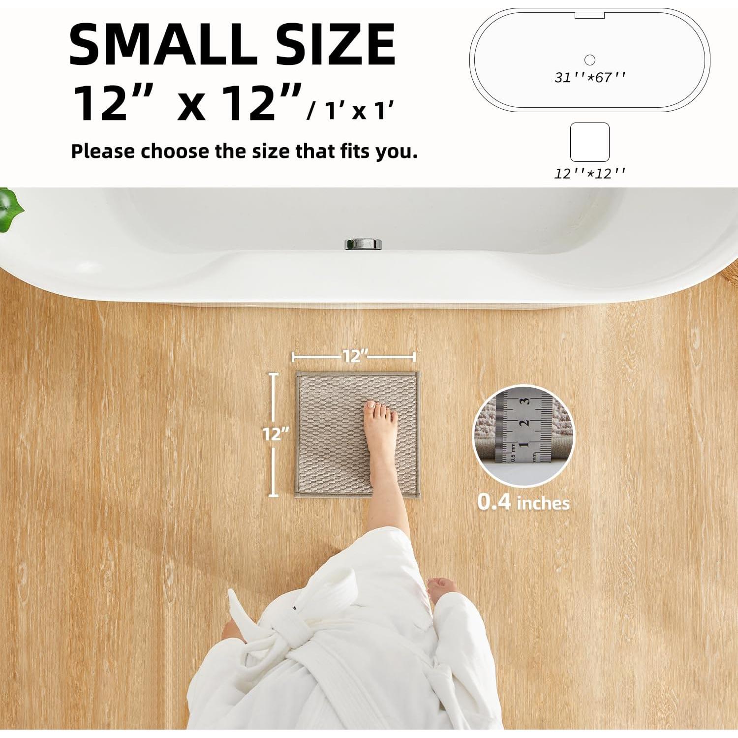 Alfombrilla de Baño TYUU Beige 30x30 cm Antideslizante