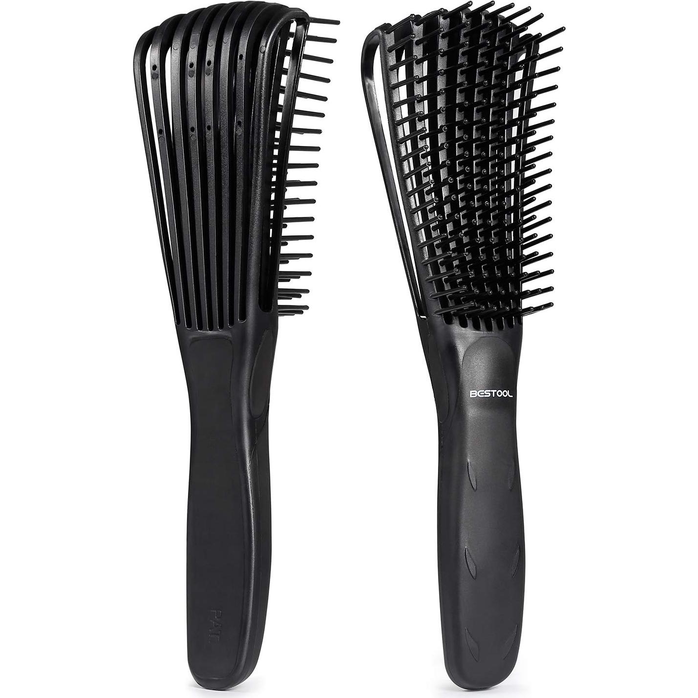 Cepillo Desenredante BESTOOL para Cabello Rizado 3/4abc Negro