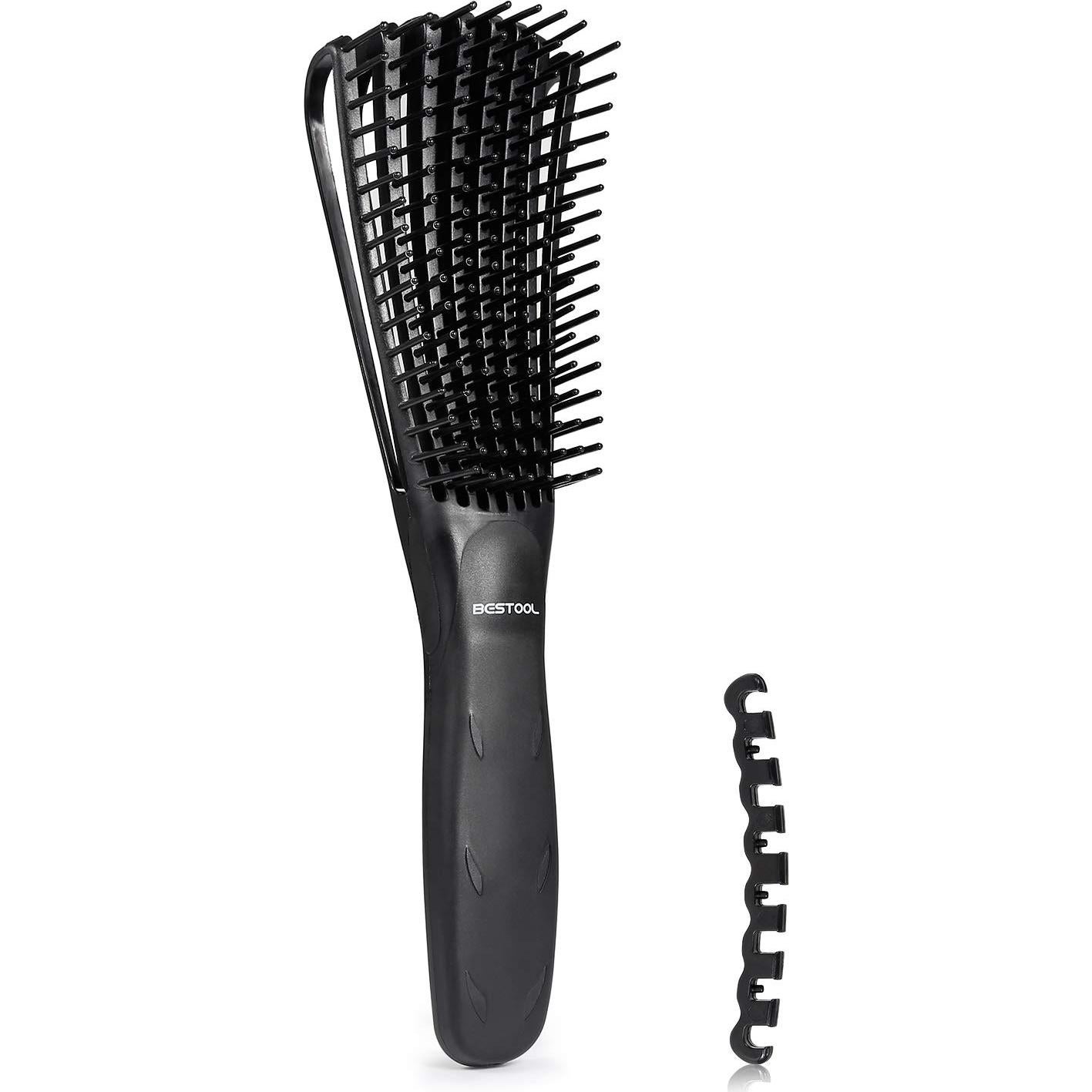Cepillo Desenredante BESTOOL para Cabello Rizado 3/4abc Negro