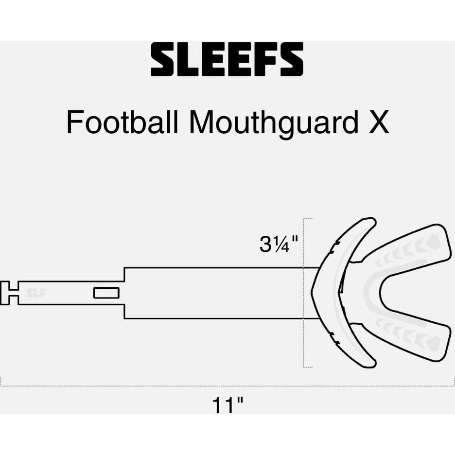 Protector Bucal de Fútbol SLEEFS Negro - Silicona Impacto