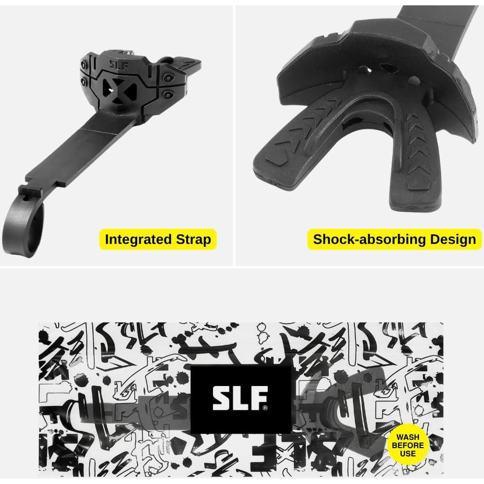 Protector Bucal de Fútbol SLEEFS Negro - Silicona Impacto