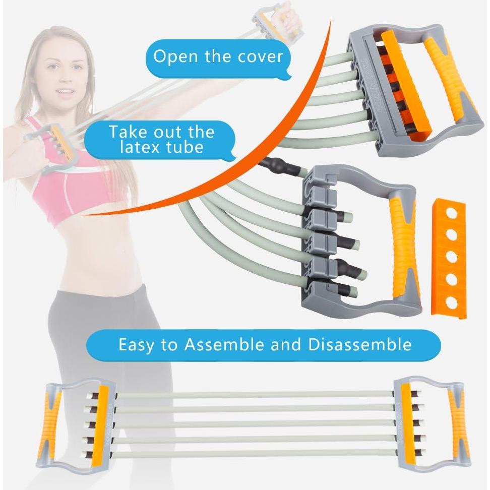 Expansor de Pecho TOCO FREIDO 5 Tubos Ajustables 9kg