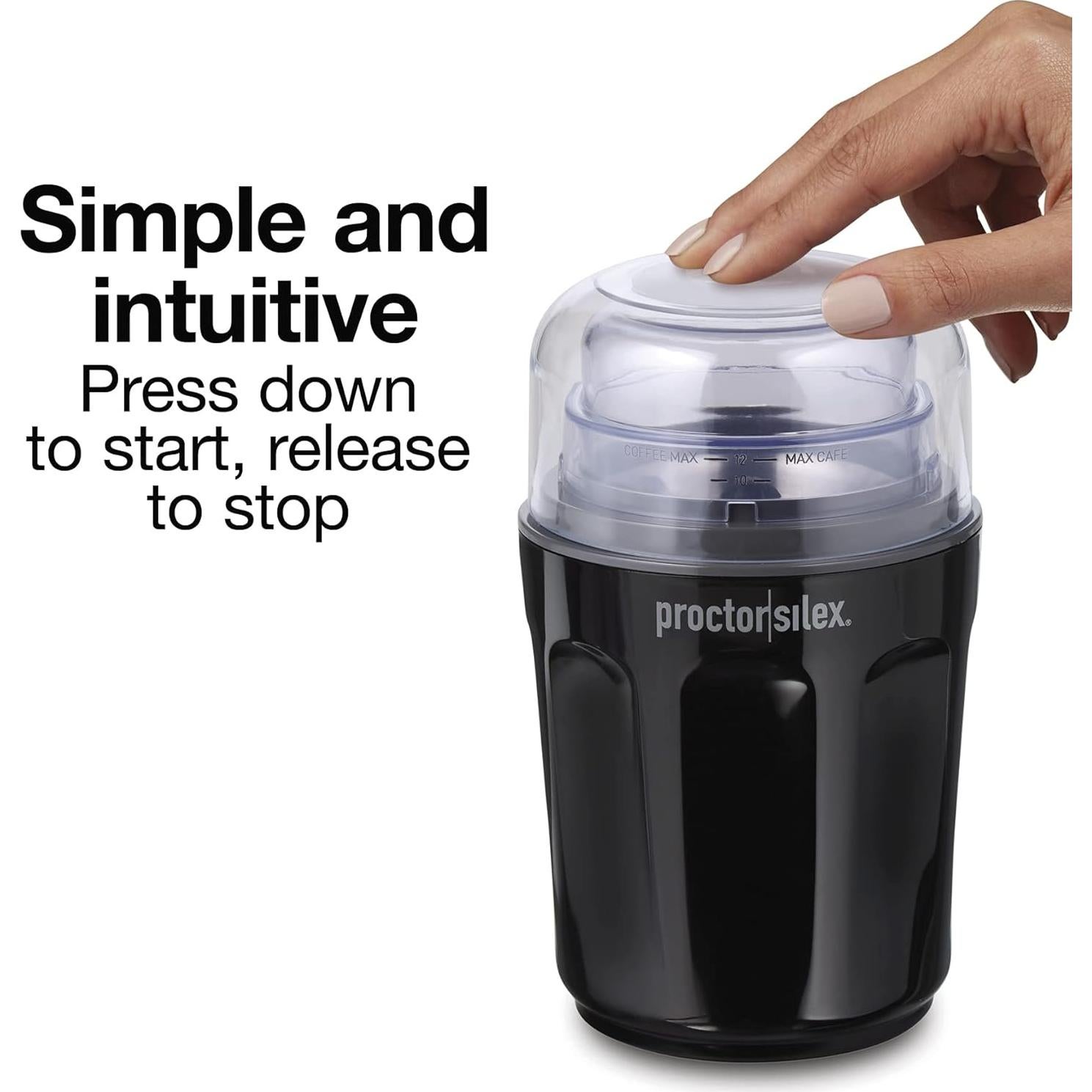 Molinillo de Café Eléctrico Proctor Silex 12 Tazas Negro