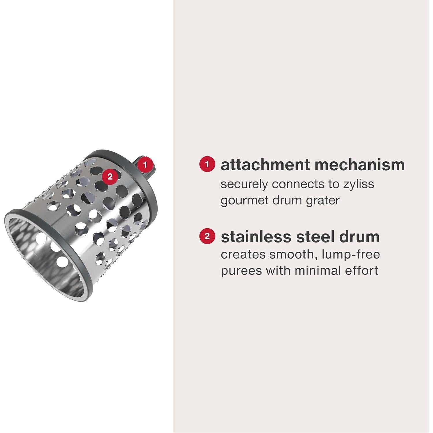 Cuchilla de Tambor para Puré Zyliss E900058 Acero Inoxidable