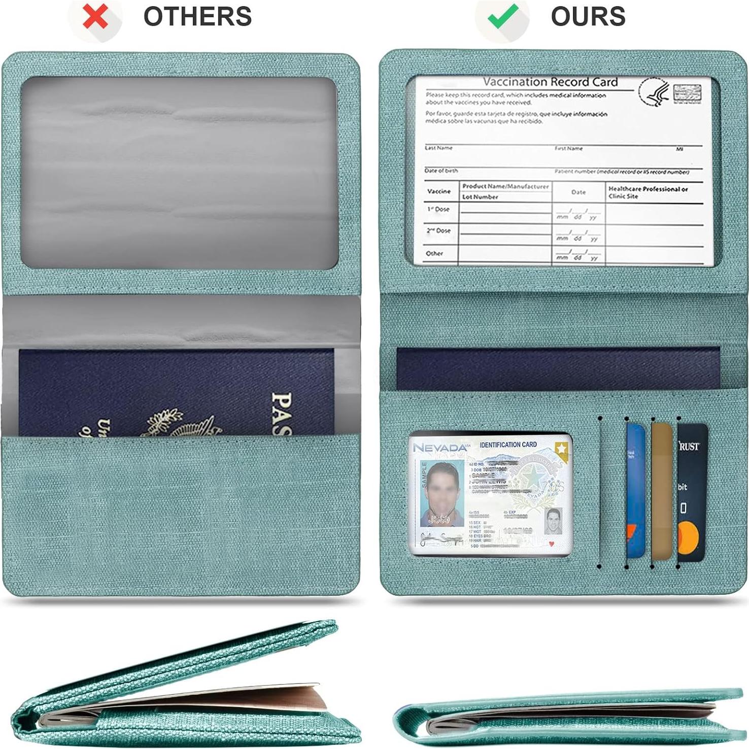 Portafolio de Pasaporte RFID VIDIVICI Unisex 2pk - Negro y Azul