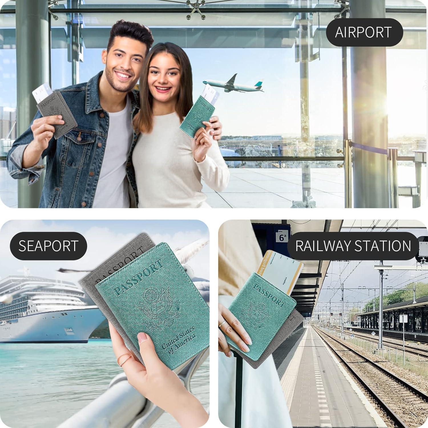 Portafolio de Pasaporte RFID VIDIVICI Unisex 2pk - Negro y Azul