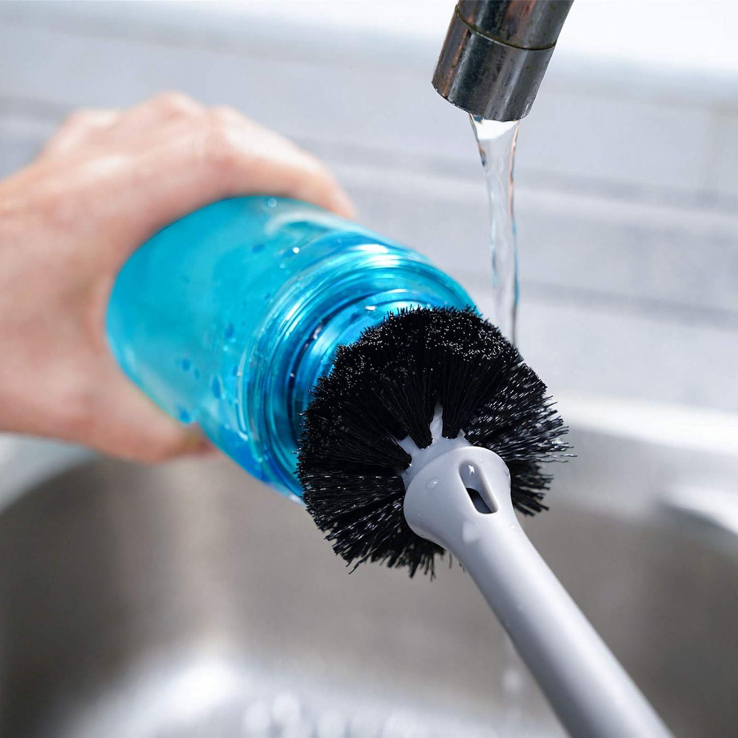 Cepillo de Botellas 2-en-1 MOSOLAN con Cepillo para Pajitas