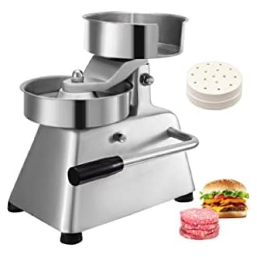 Prensa de Hamburguesas Comercial VBENLEM 150mm Acero Inoxidable