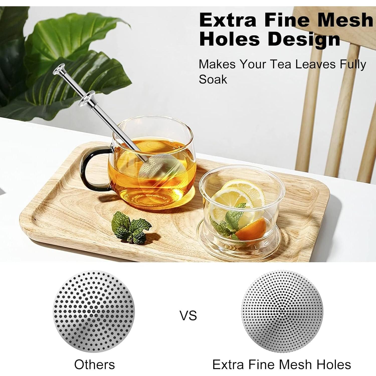 Infusor de Té de Mango Largo Numola, Acero Inoxidable, 2 Piezas