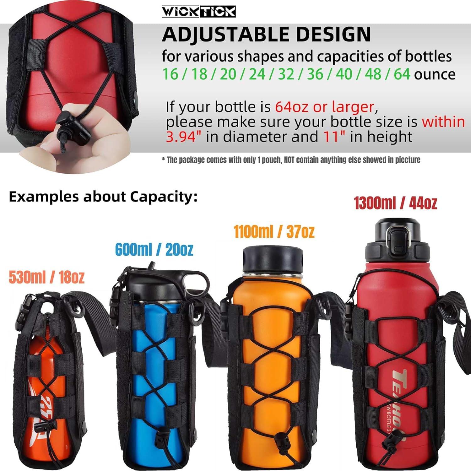 Soporte Táctico para Botellas WICKTICK Ajustable 500ml-1800ml