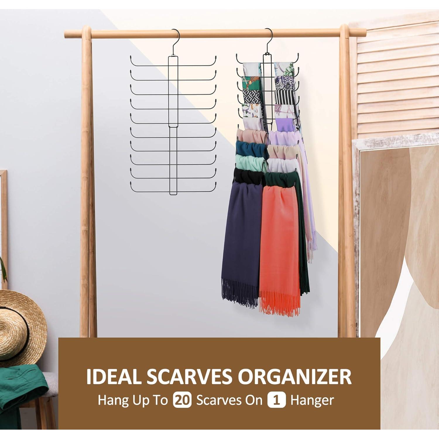 Organizador de Bufandas ZEDODIER Negro 20 Bufandas