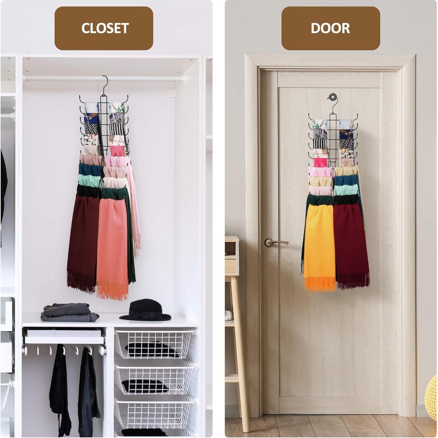 Organizador de Bufandas ZEDODIER Negro 20 Bufandas