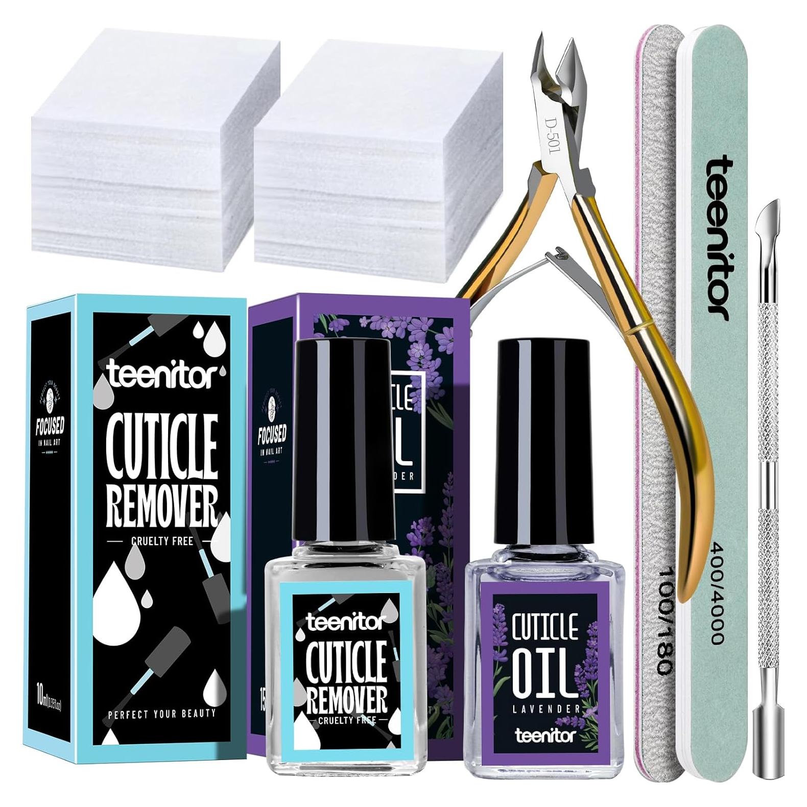 Set de Cuidado de Cutículas Teenitor - Suavizante y Aceite Lavanda