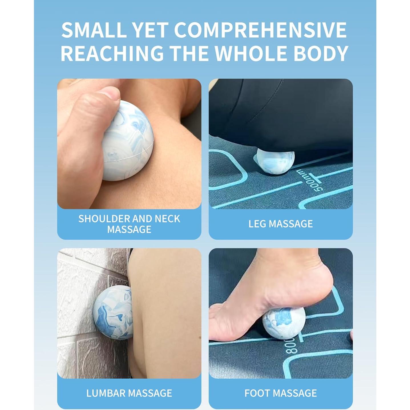 Pelotas de Masaje Lacrosse JSYUTYUZ 6.35 cm Alivio Muscular