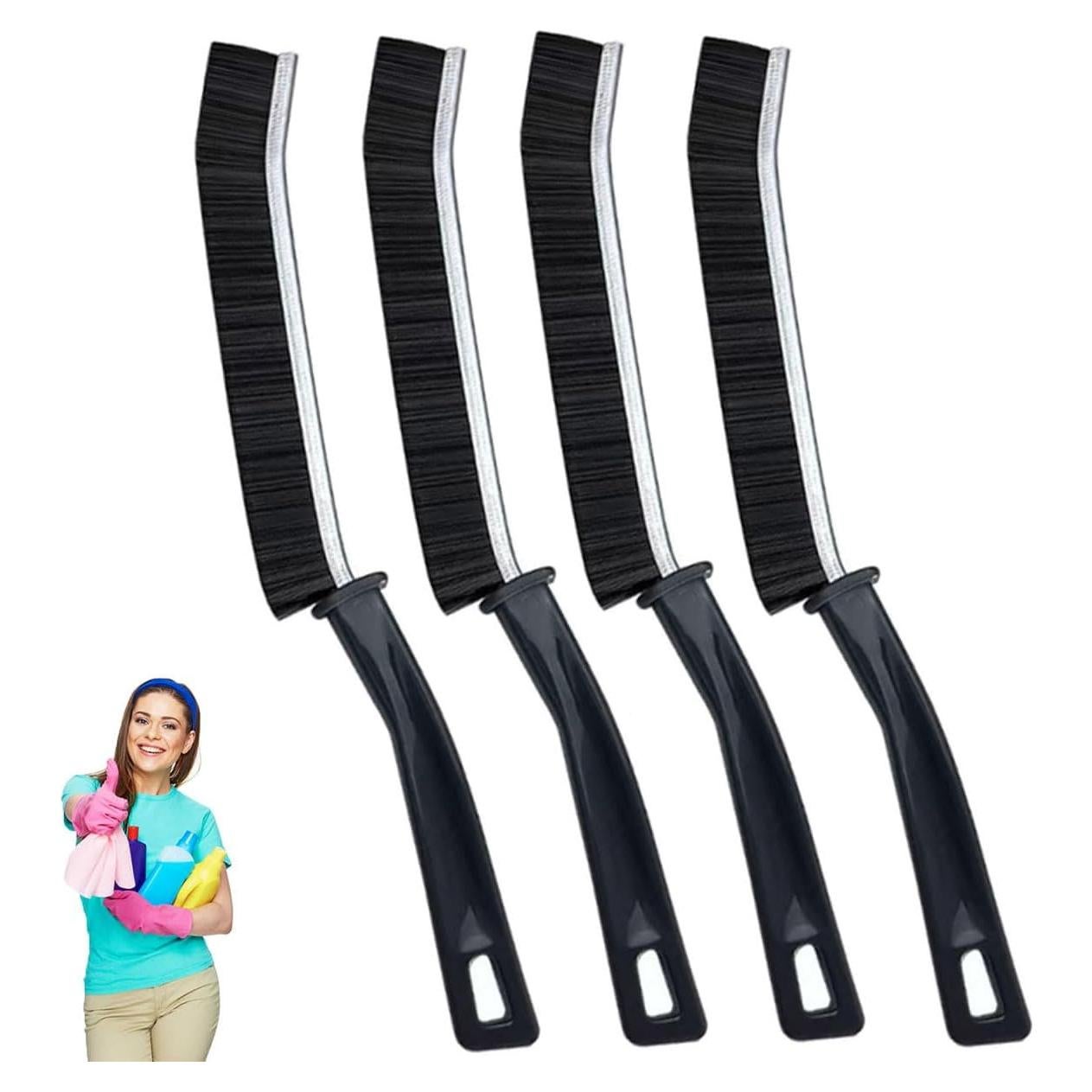 Cepillo de limpieza de ranuras Heideryafei 4 piezas negro