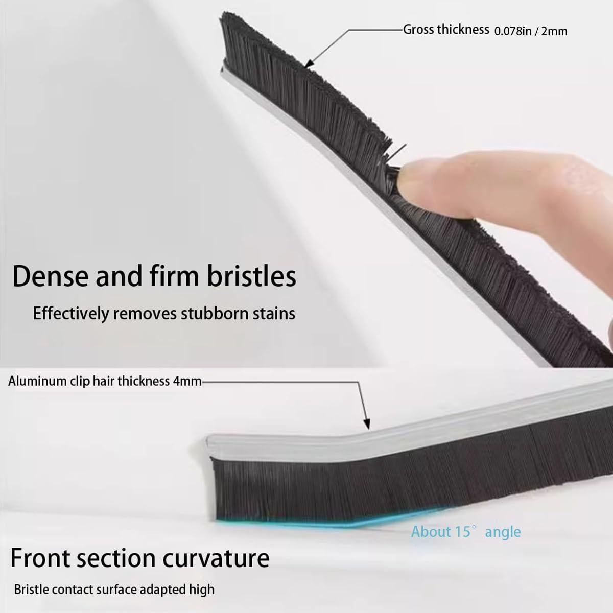 Cepillo de limpieza de ranuras Heideryafei 4 piezas negro