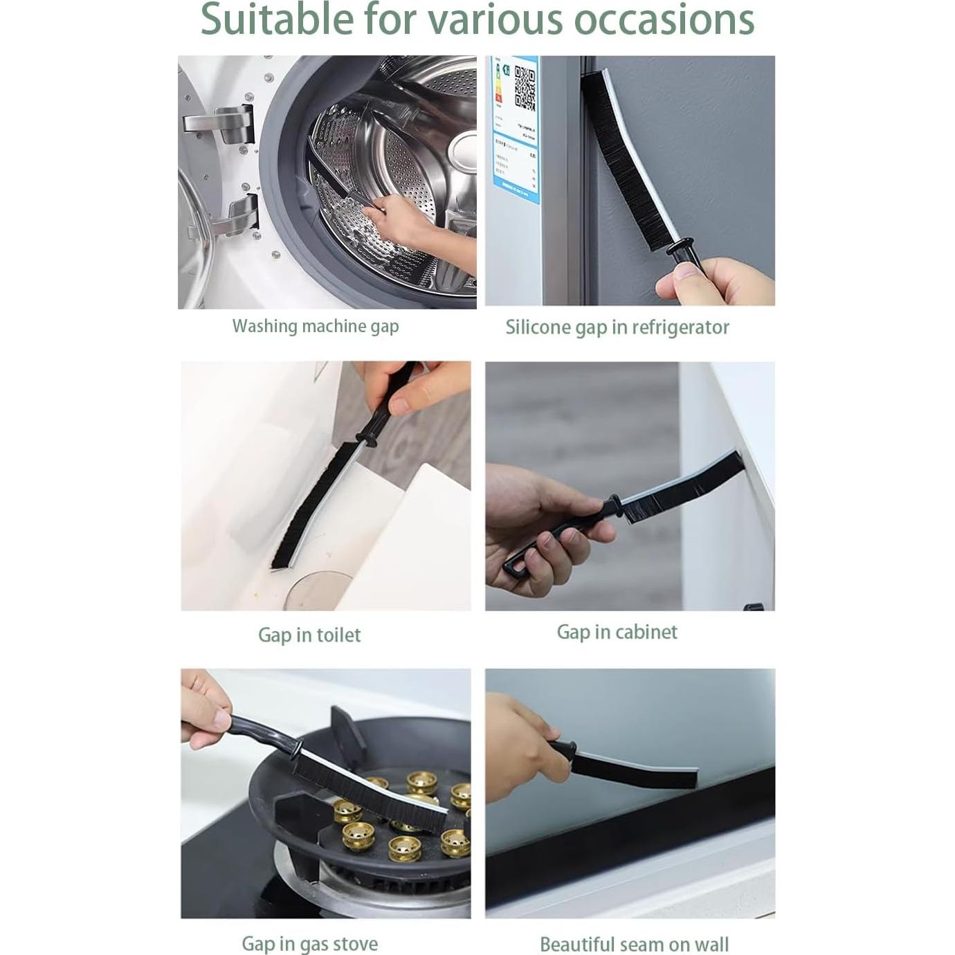 Cepillo de limpieza de ranuras Heideryafei 4 piezas negro