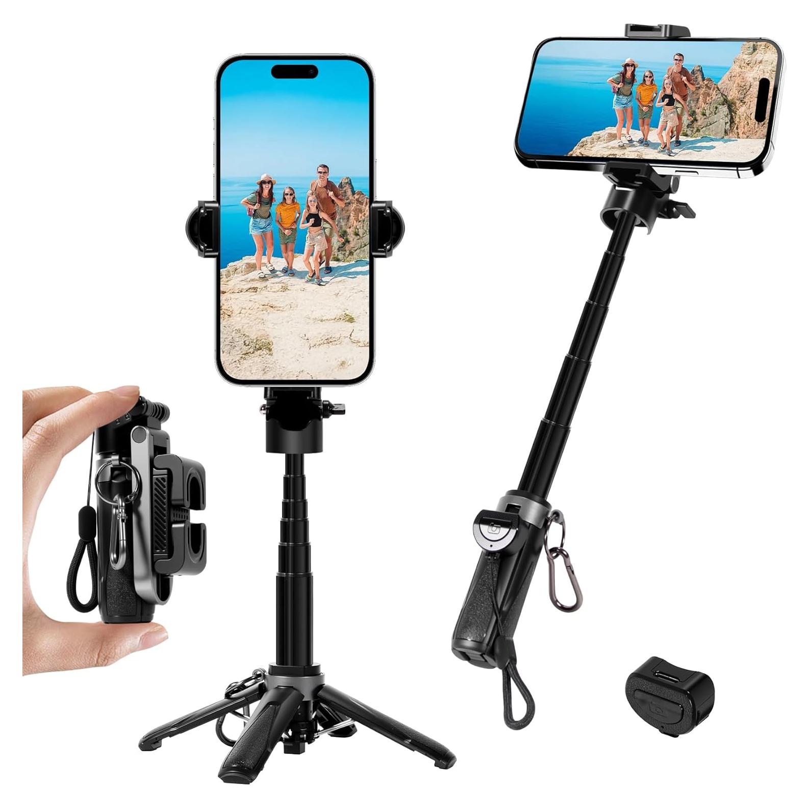 Trípode Mini 3-en-1 Davidlinlin para Teléfono 4-7" con Control Remoto