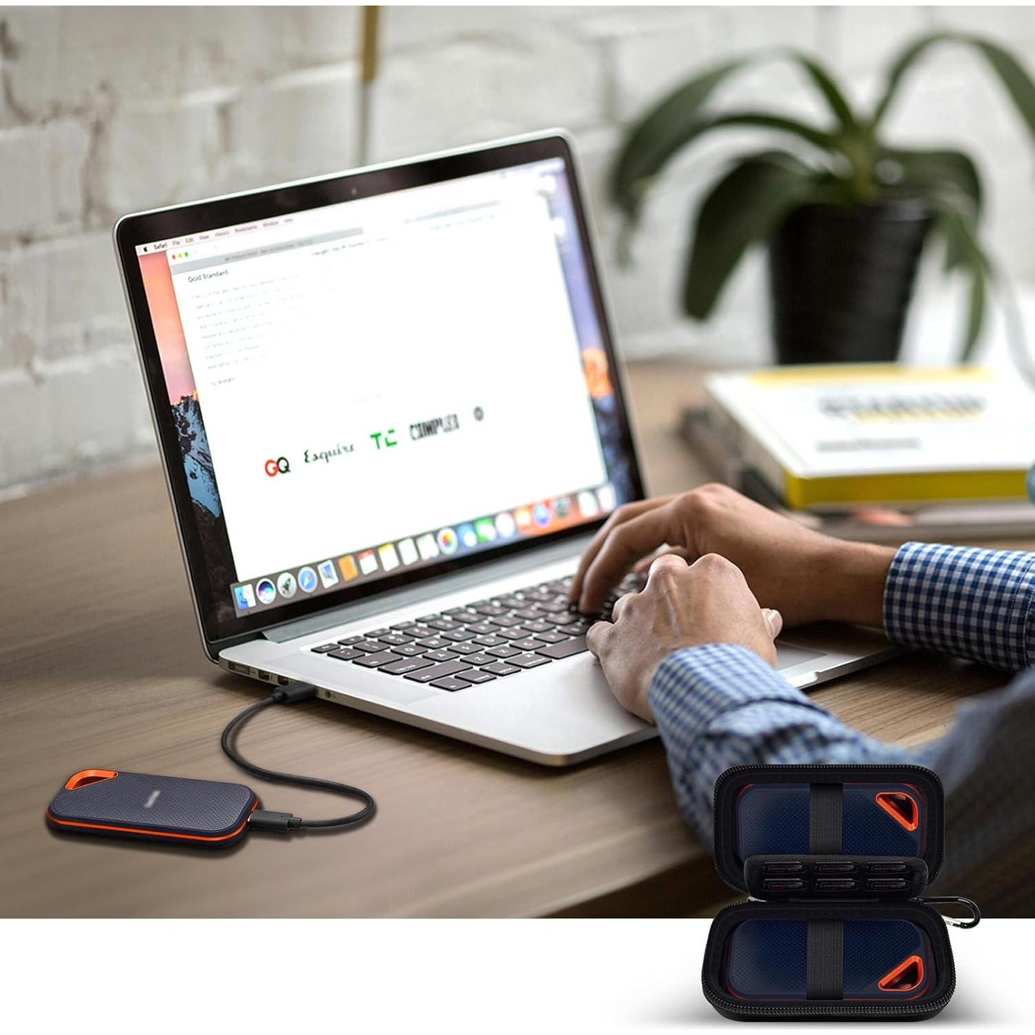 Funda de Almacenamiento para SSD SanDisk 1TB 2TB 4TB - Negra