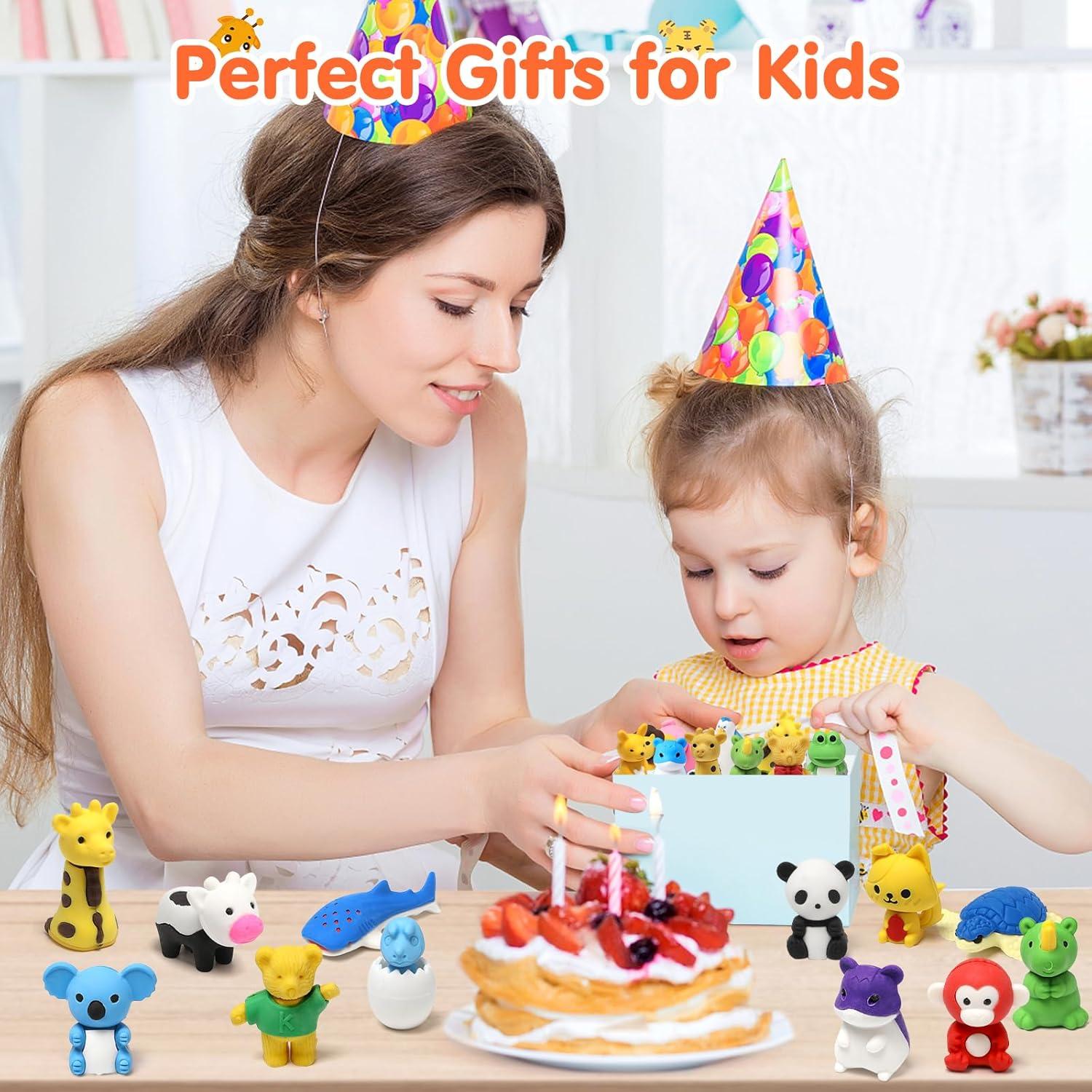 Paquete de 34 Gomas de Borrar de Animales Moosia - Multicolor