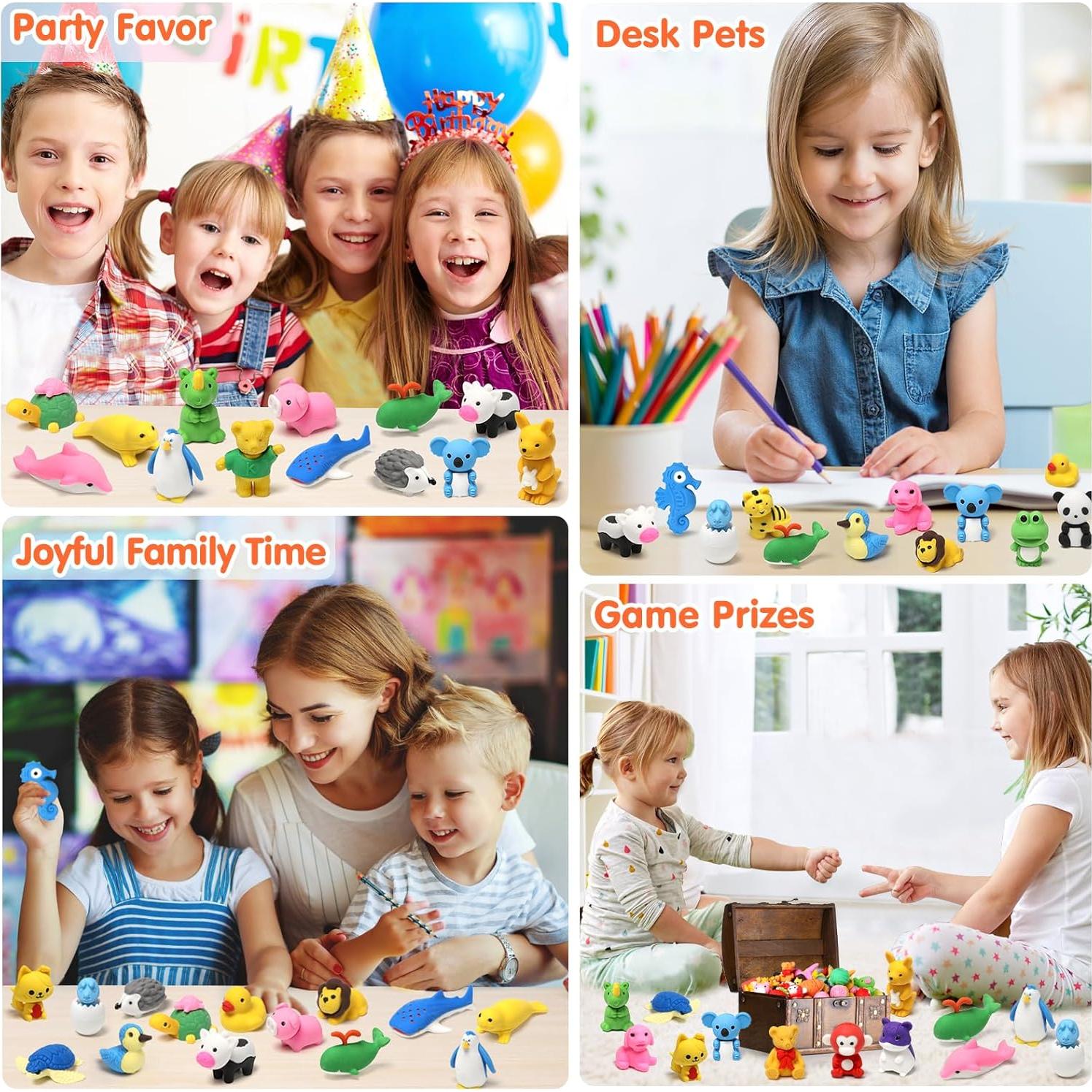 Paquete de 34 Gomas de Borrar de Animales Moosia - Multicolor