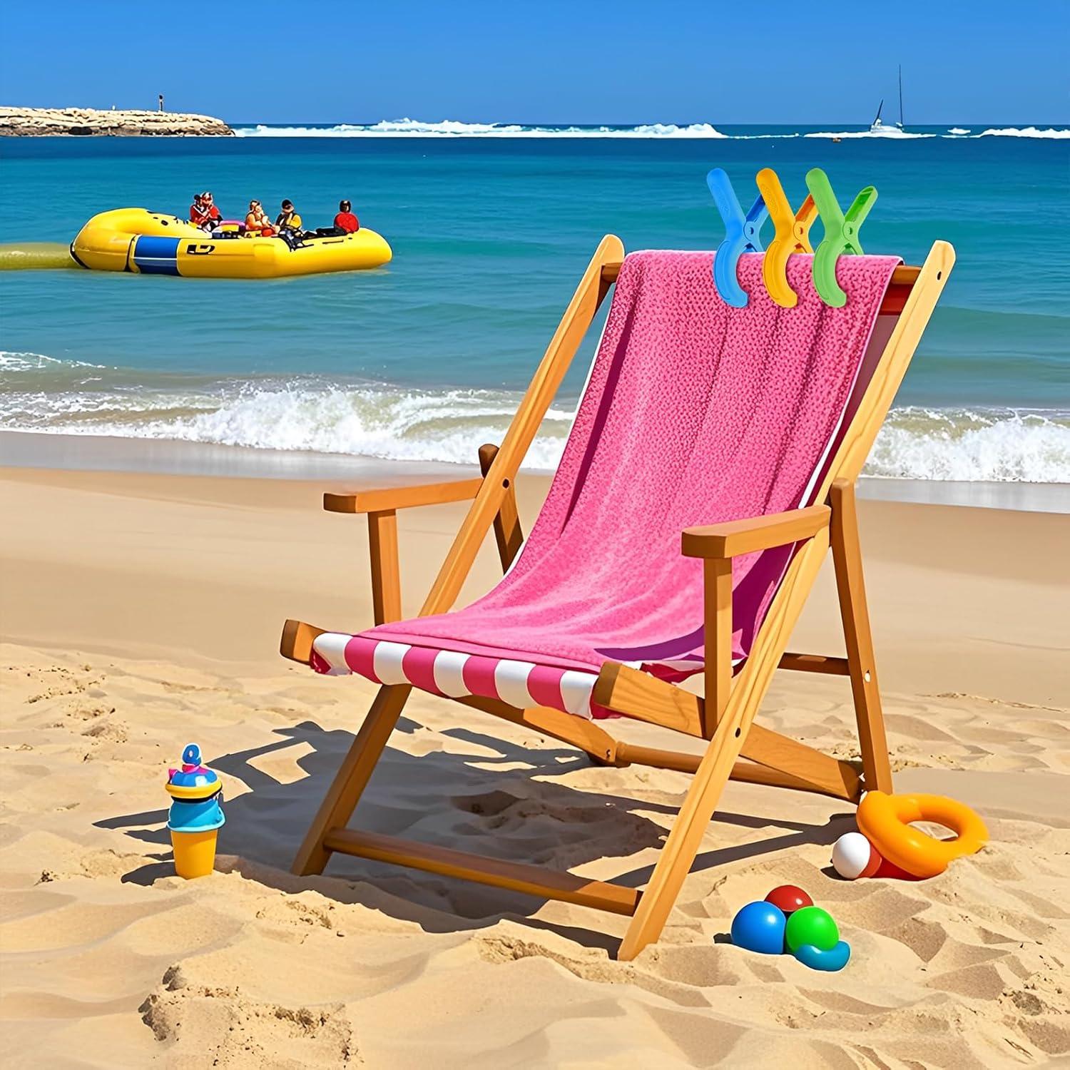 Clips para Toallas de Playa Minyaluck - 12 Pcs Multicolor