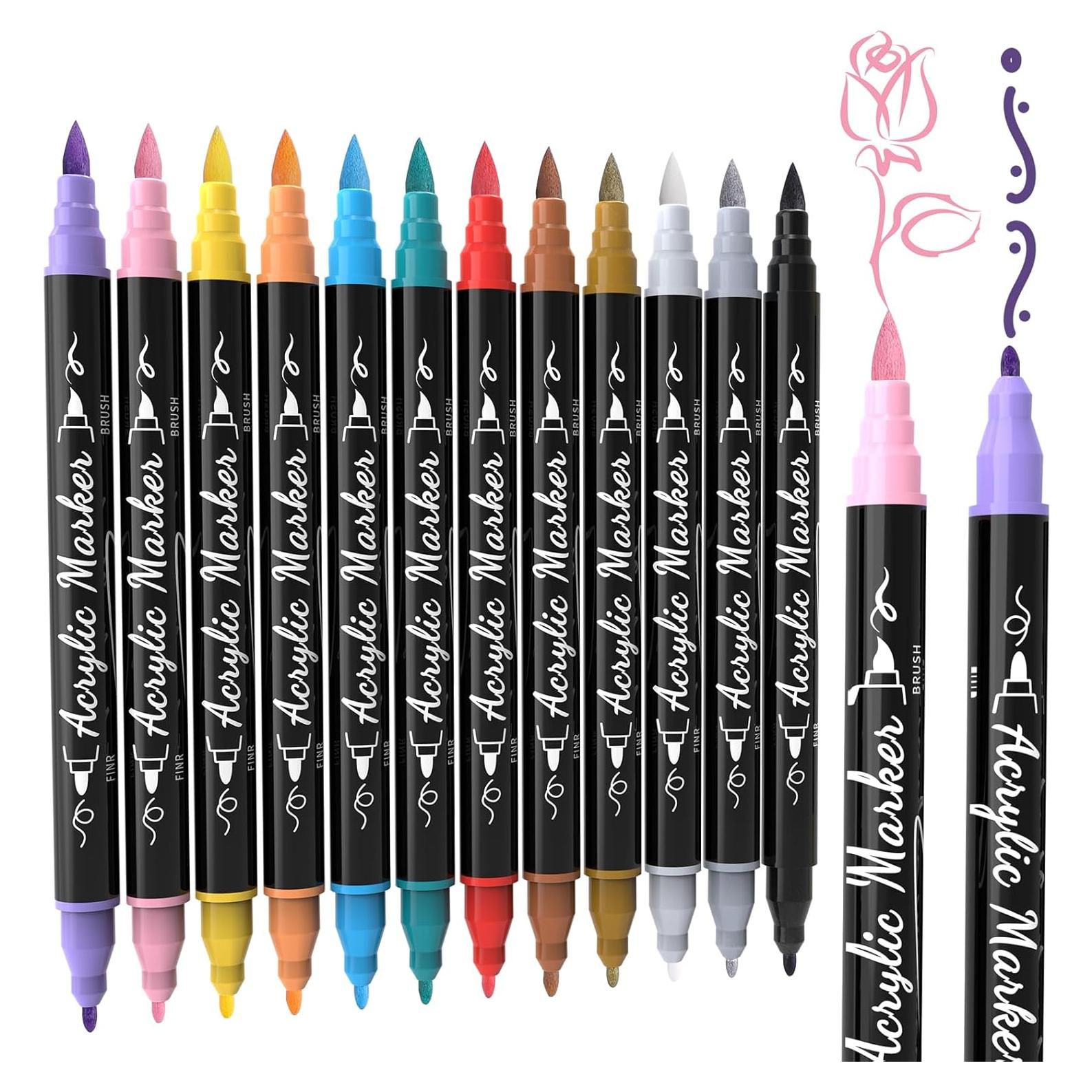 Set de 12 Marcadores de Pintura Acrílica TOSHARE Multicolor