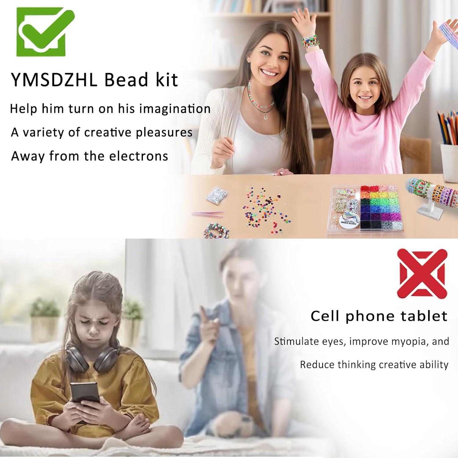 Kit de Pulseras de Cuentas de Arcilla YMSDZHL 6000+PCS DIY