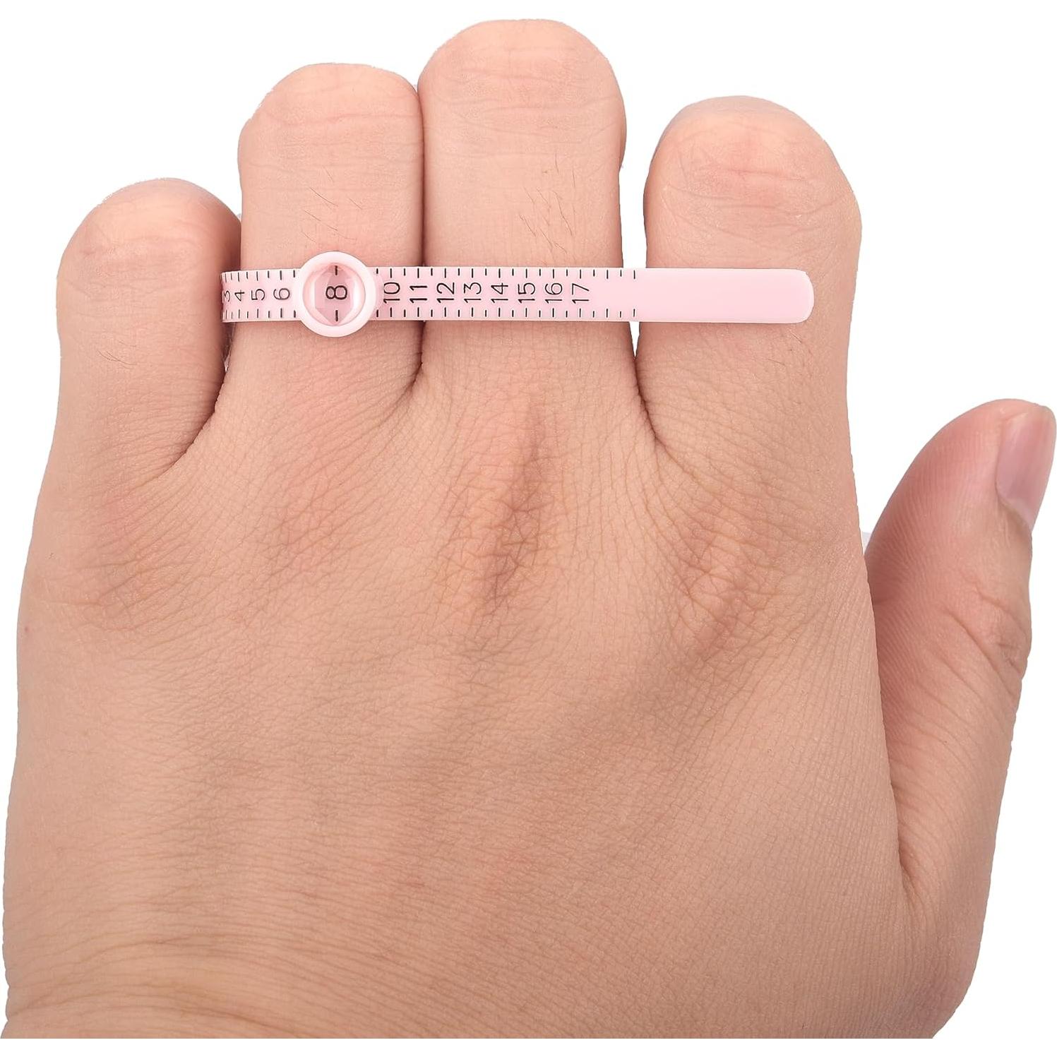 Juego de Medición de Tamaño de Anillo TUNQISM Rosa 1-17