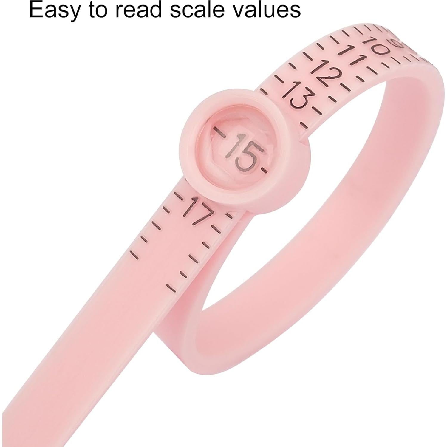 Juego de Medición de Tamaño de Anillo TUNQISM Rosa 1-17